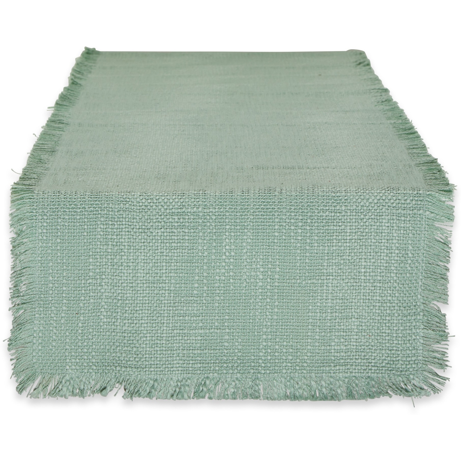 DII Jadeite Basket Fringe Table Runner 14x72