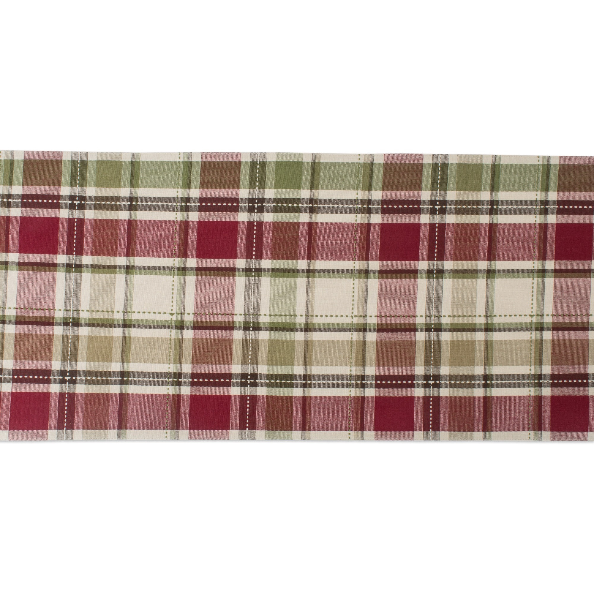 DII Homespun Plaid Table Runner 13x108