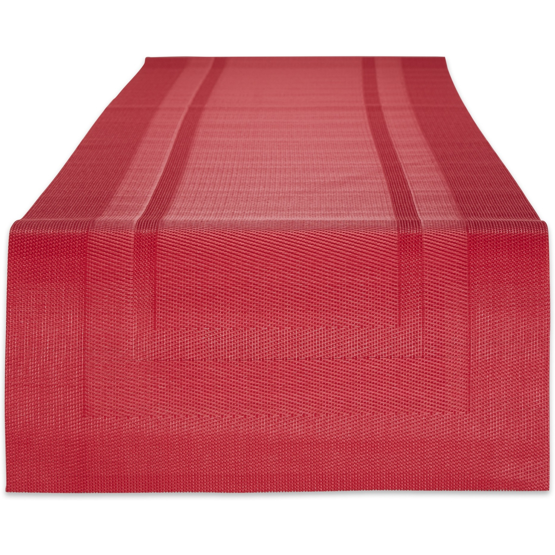 DII Tango Red PVC Doubleframe Table Runner 14x72