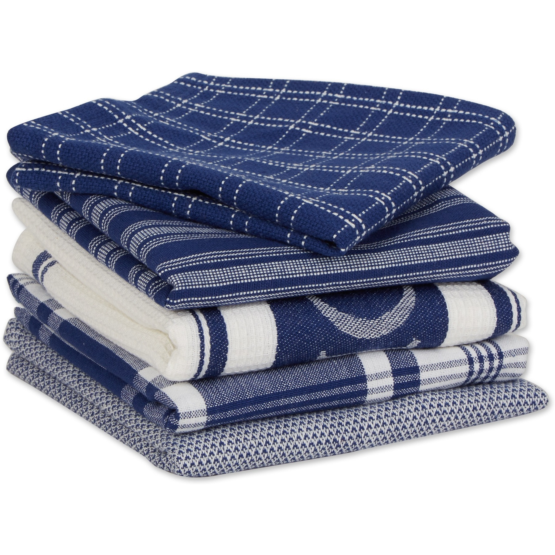 DII Asst Nautical Blue Foodie Dishtowel And Dishcloth 5 Piece
