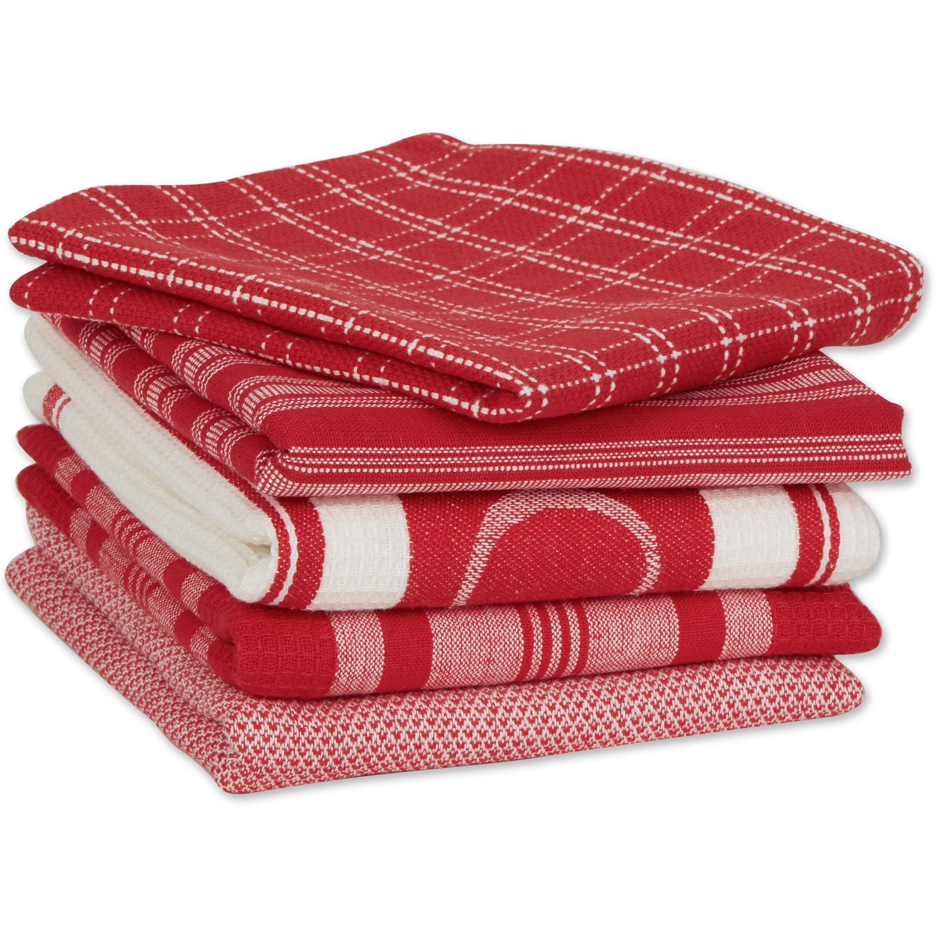 DII Asst Red Foodie Dishtowel And Dishcloth 5 Piece
