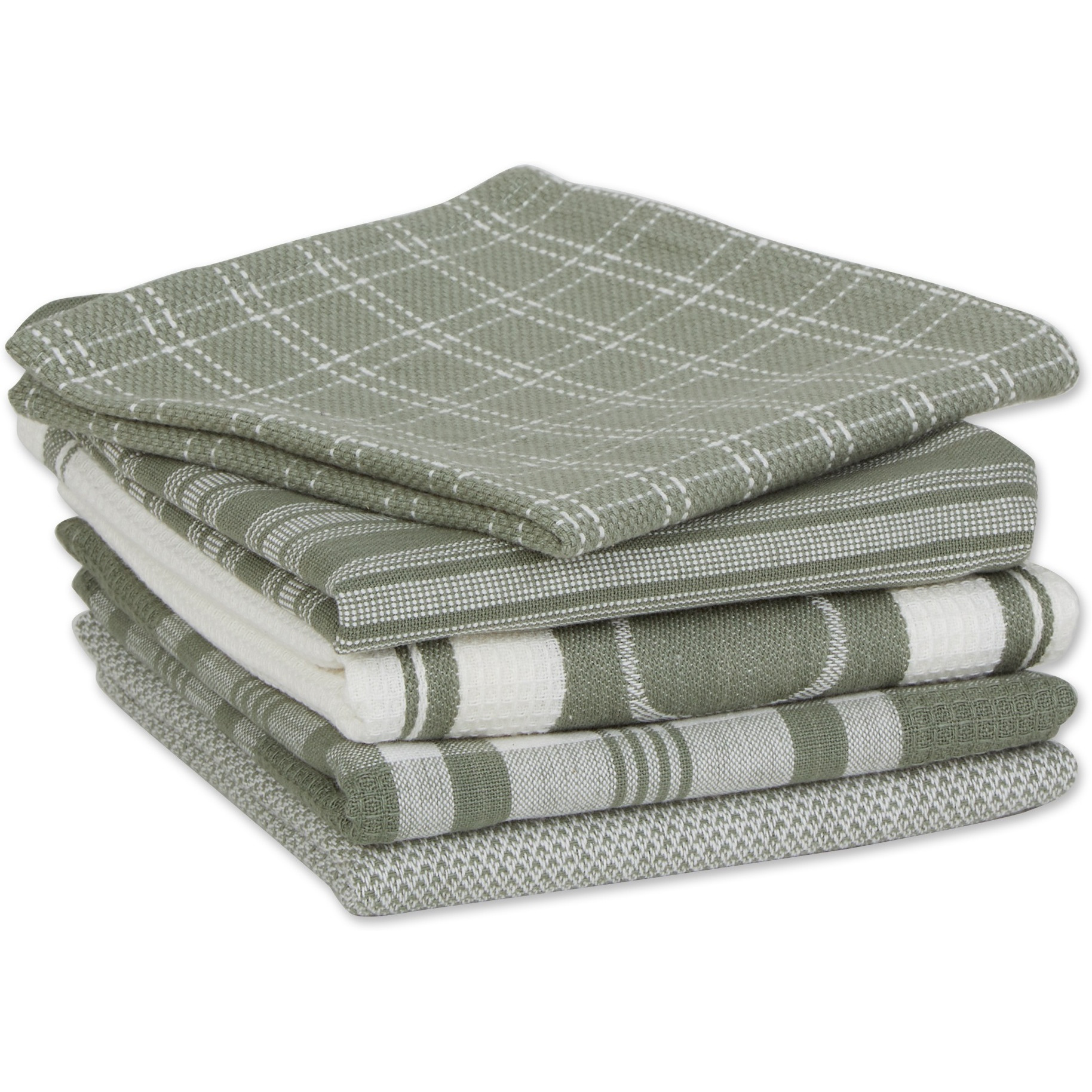 DII Asst Artichoke Green Foodie Dishtowel And Dishcloth 5 Piece