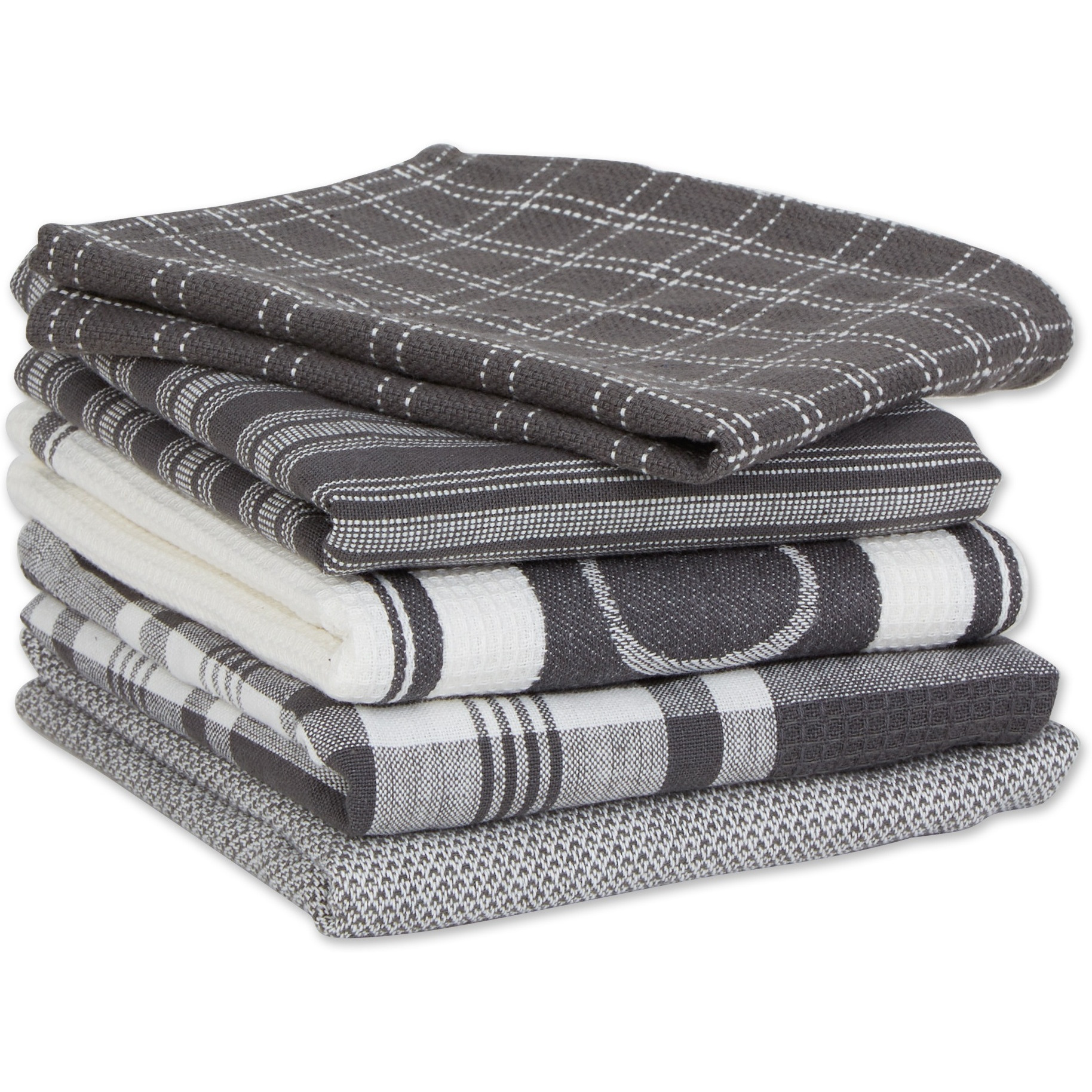DII Asst Mineral Foodie Dishtowel And Dishcloth 5 Piece