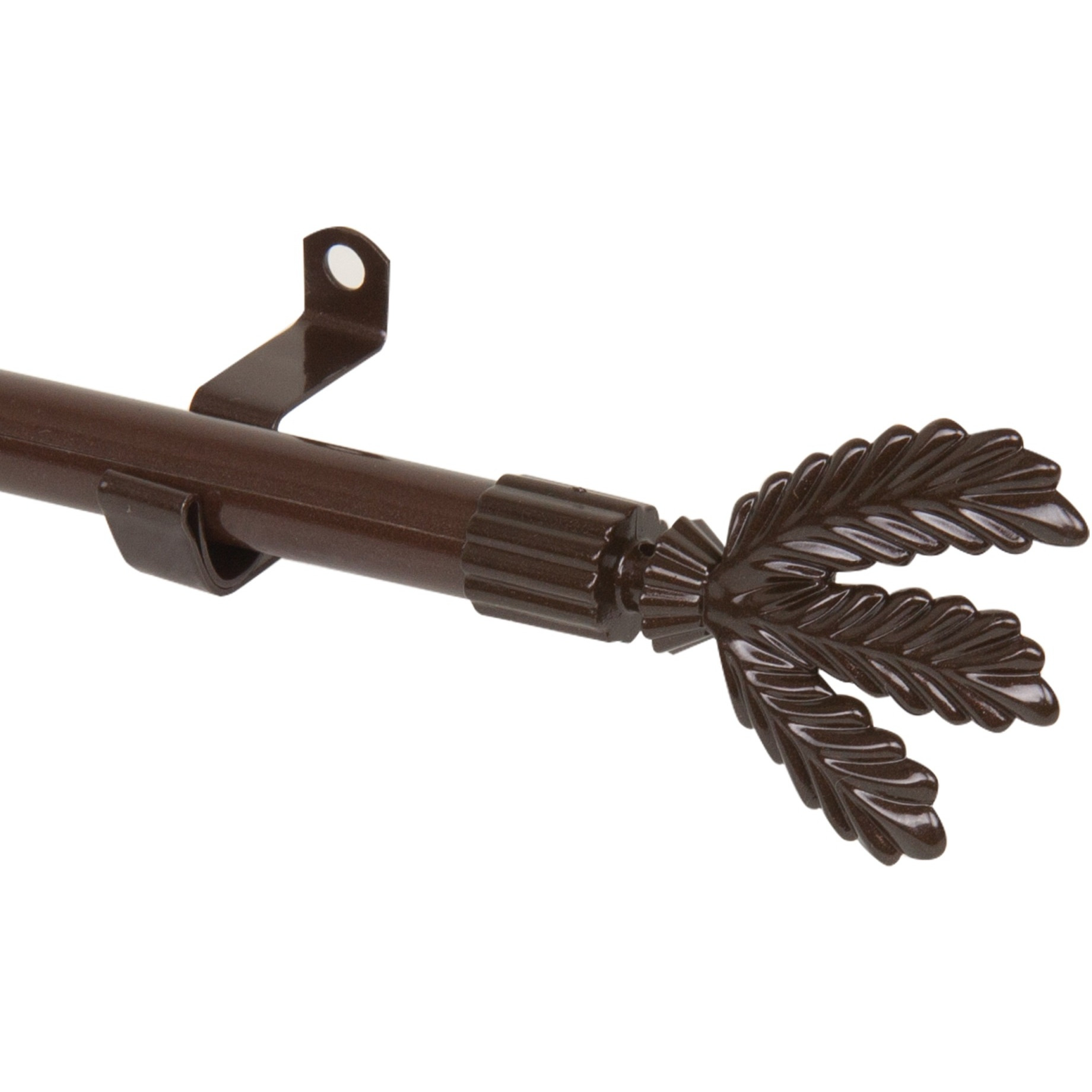 Linna Curtain Rod 7/16 inch dia. 28-48 inch - Cocoa