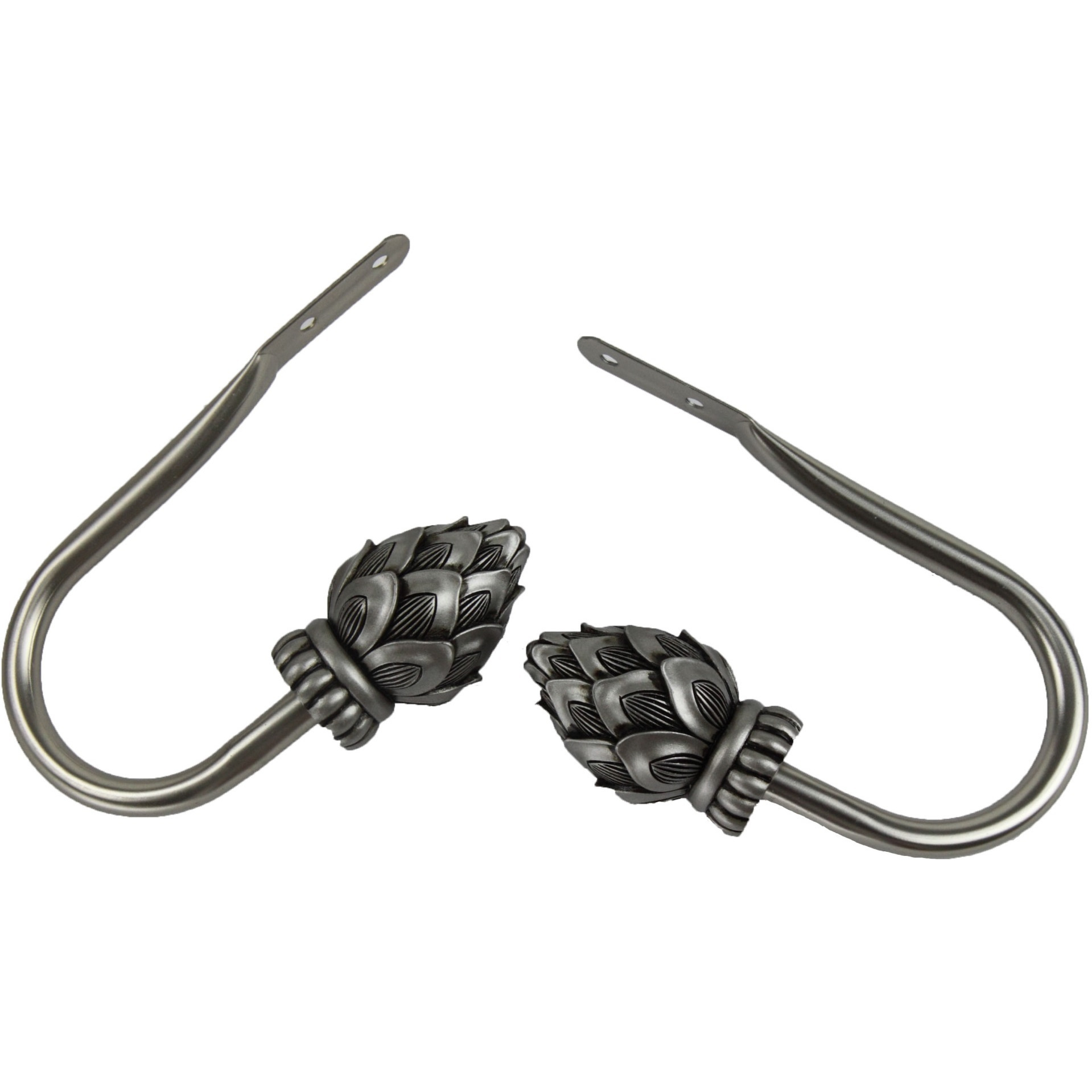 Tilia Holdback Pair - Satin Nickel