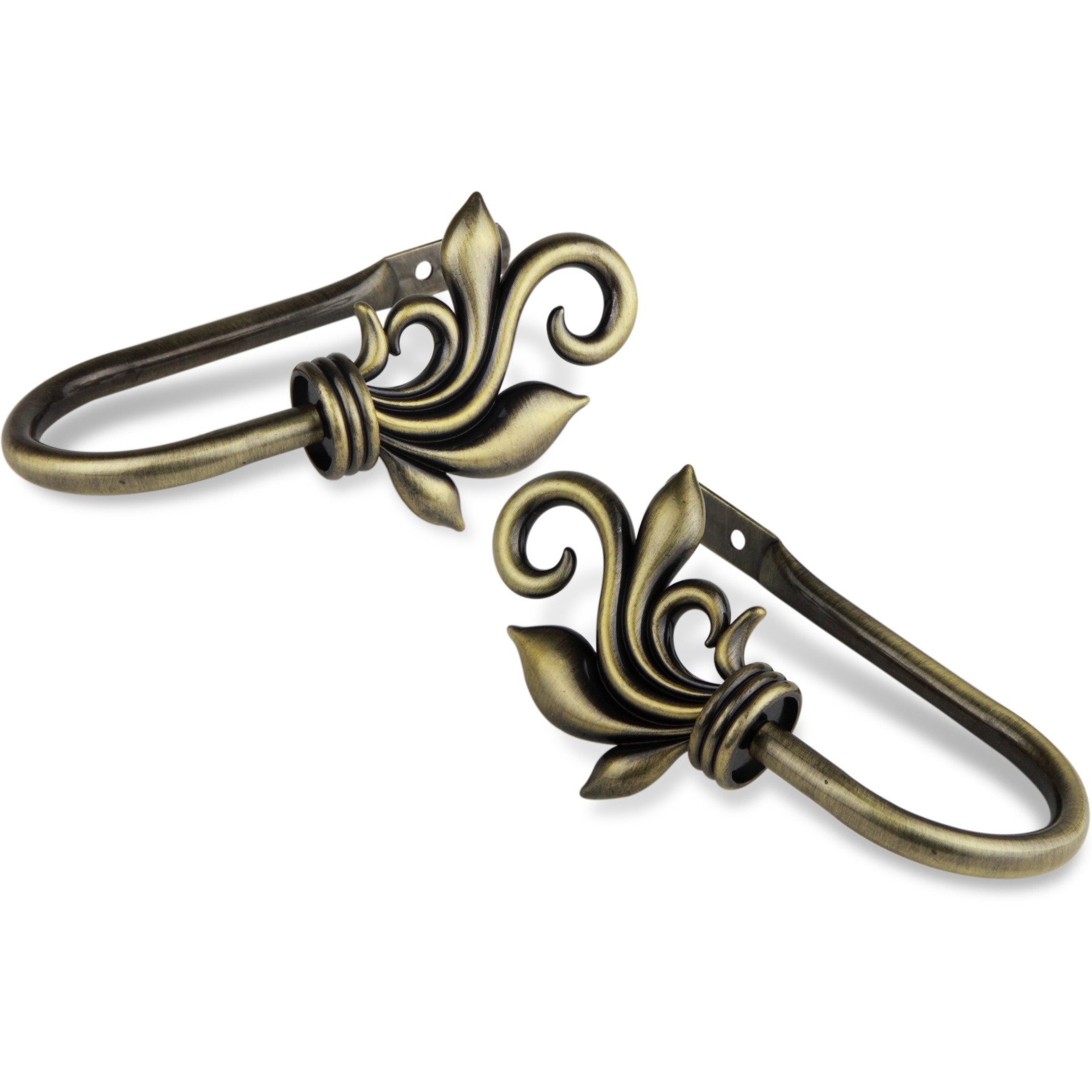 Micah Holdback Pair - Antique Brass