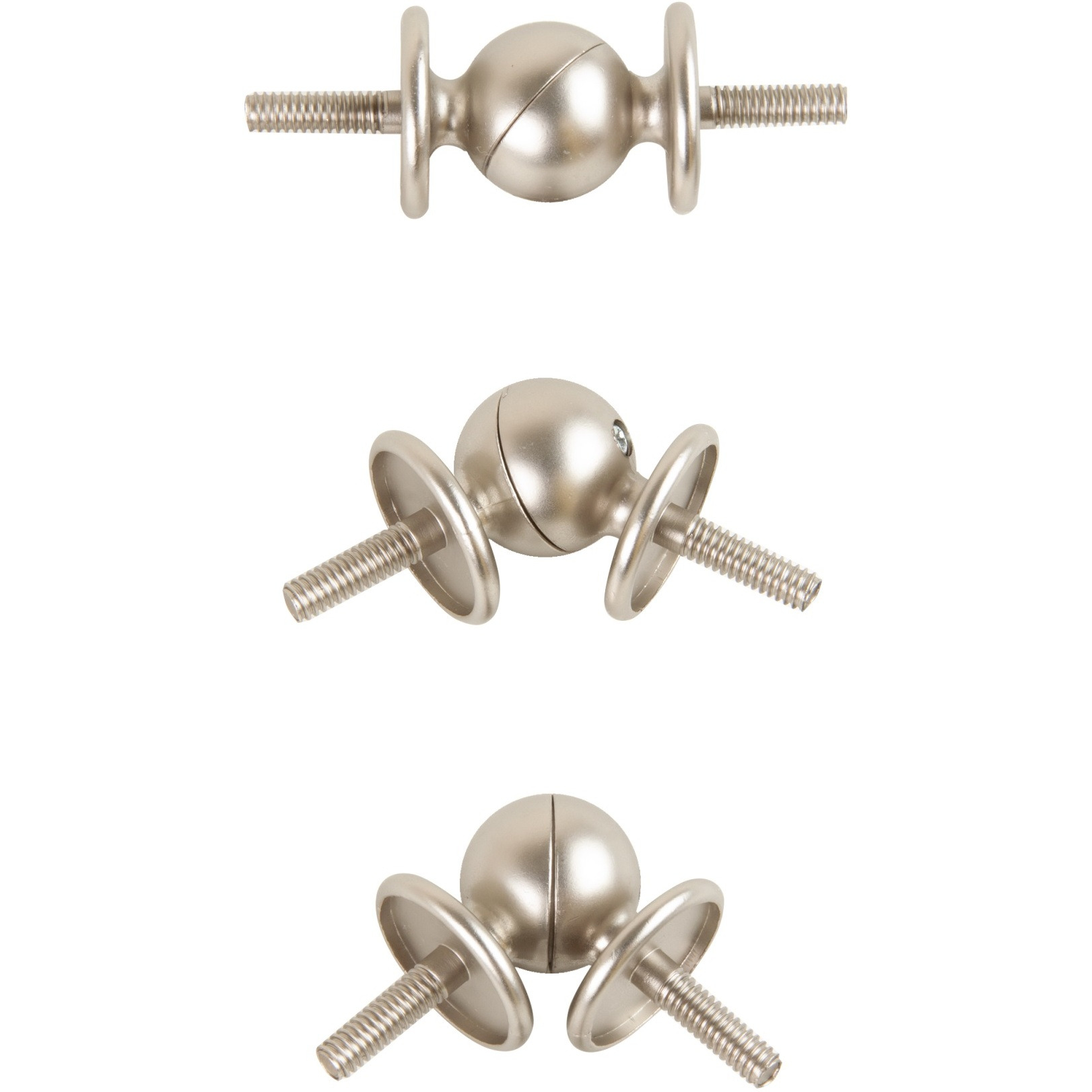 Screw-in corner connector - Satin Nickel