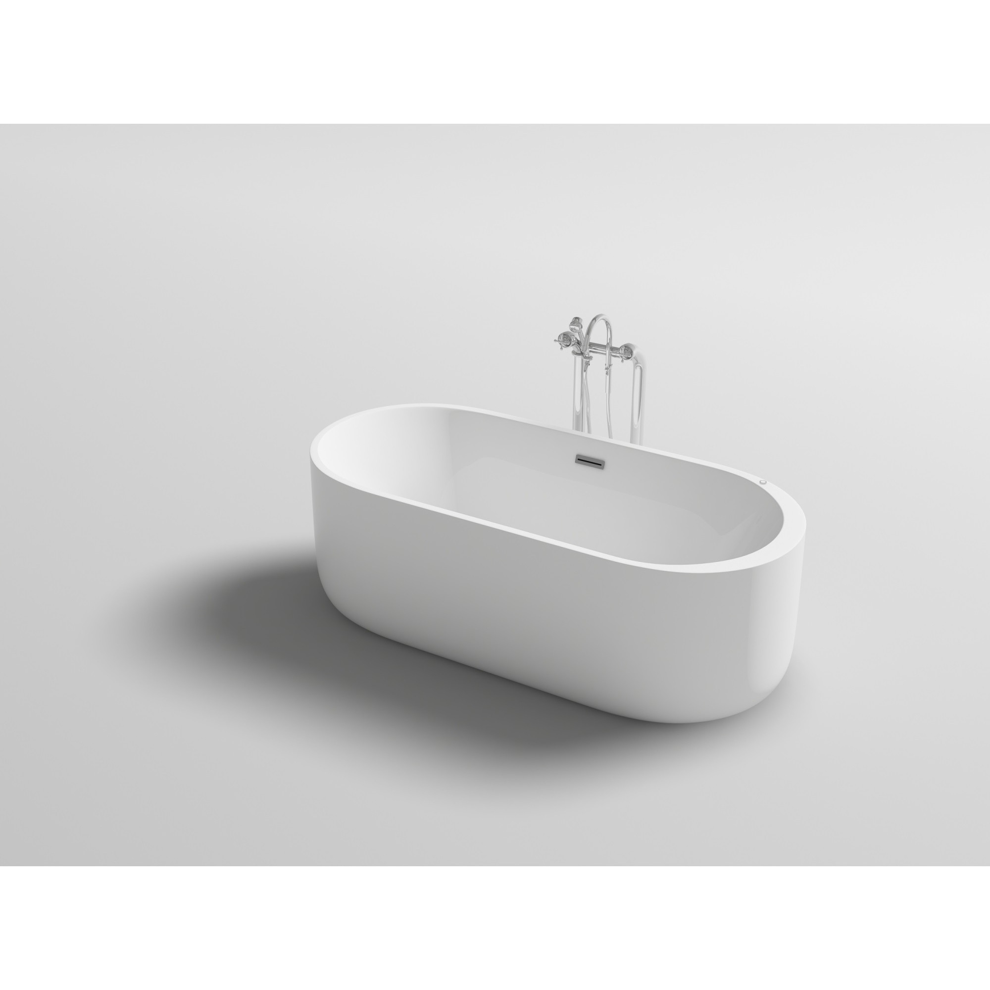 Broxton 67" Freestanding Air jetted Bathtub with no faucet