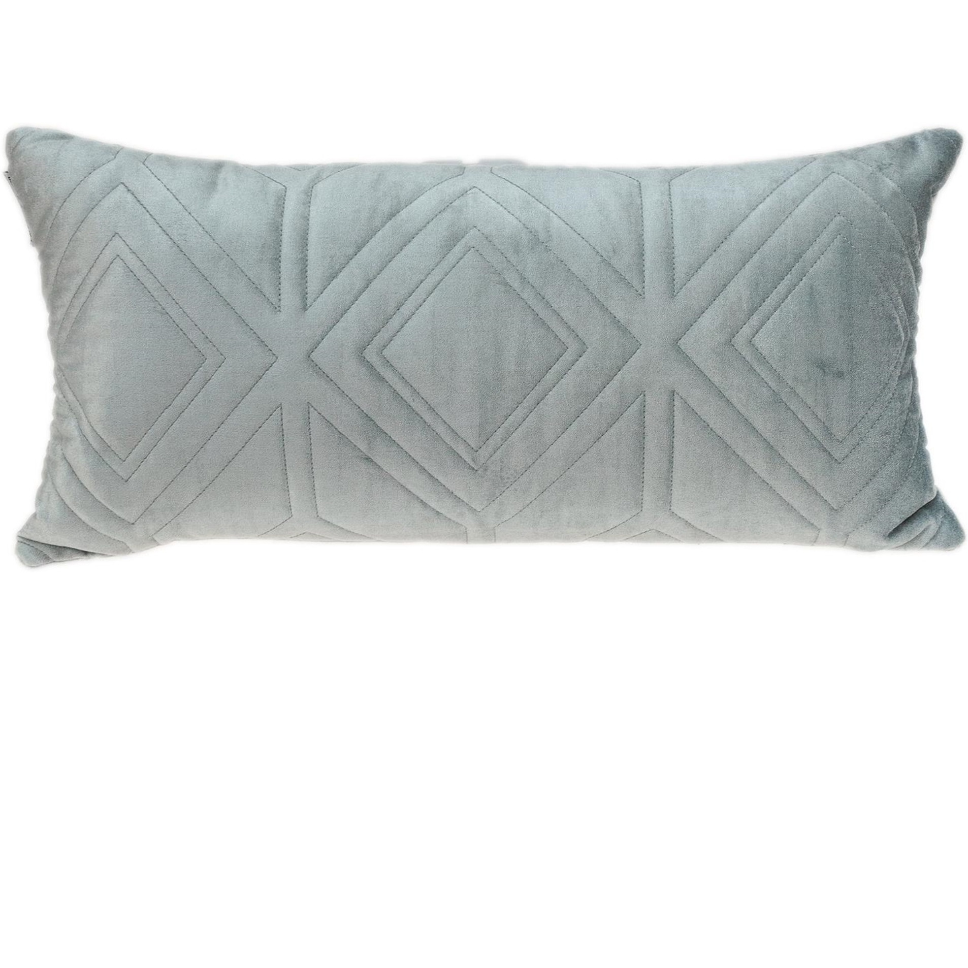 Parkland Collection Reta Transitional Quilted Gray Throw Pillow
