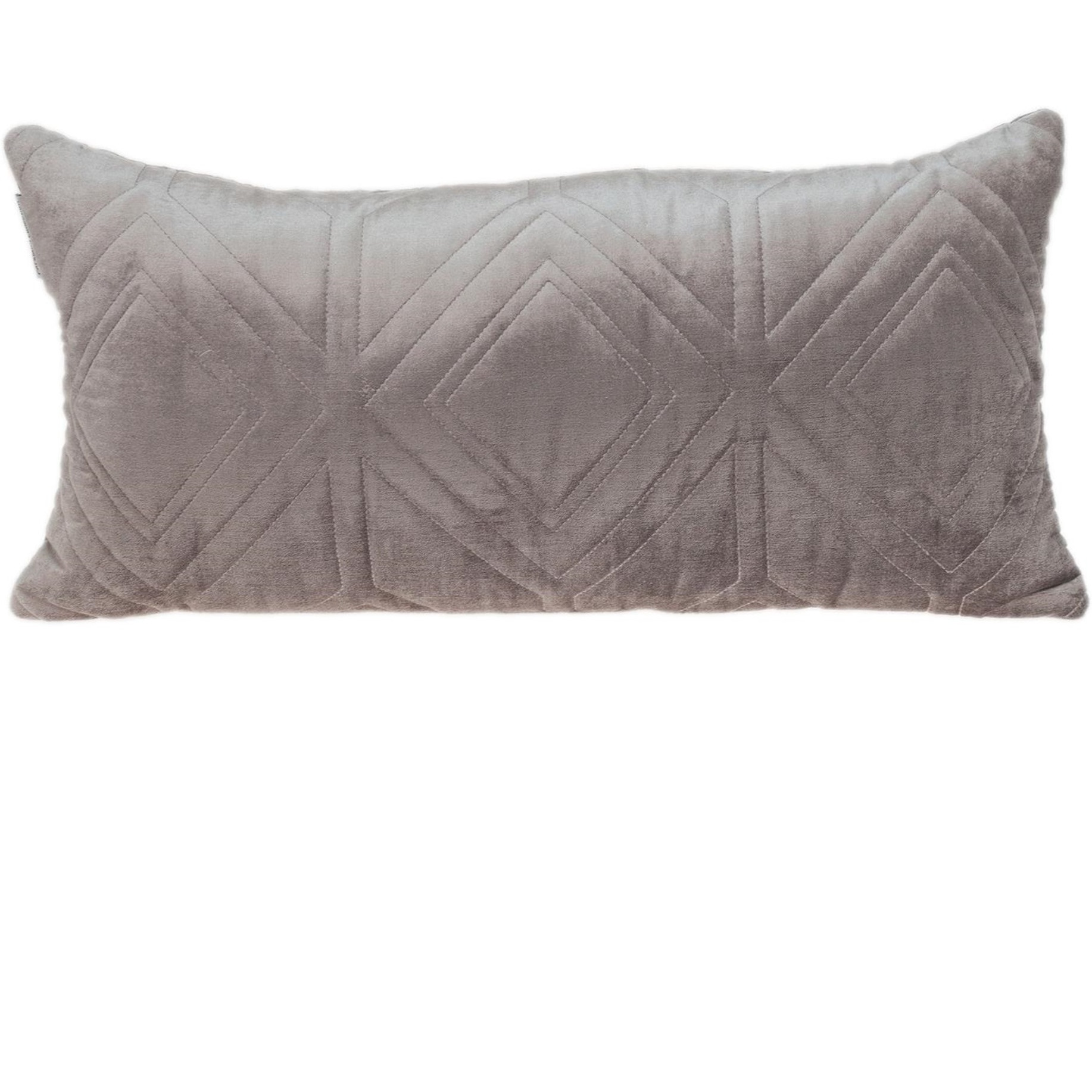 Parkland Collection Reta Transitional Quilted Taupe Throw Pillow