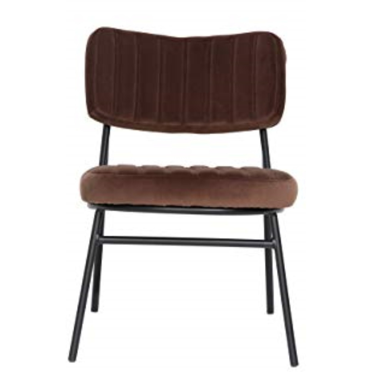 LeisureMod Marilane Velvet Accent Chair With Metal Frame