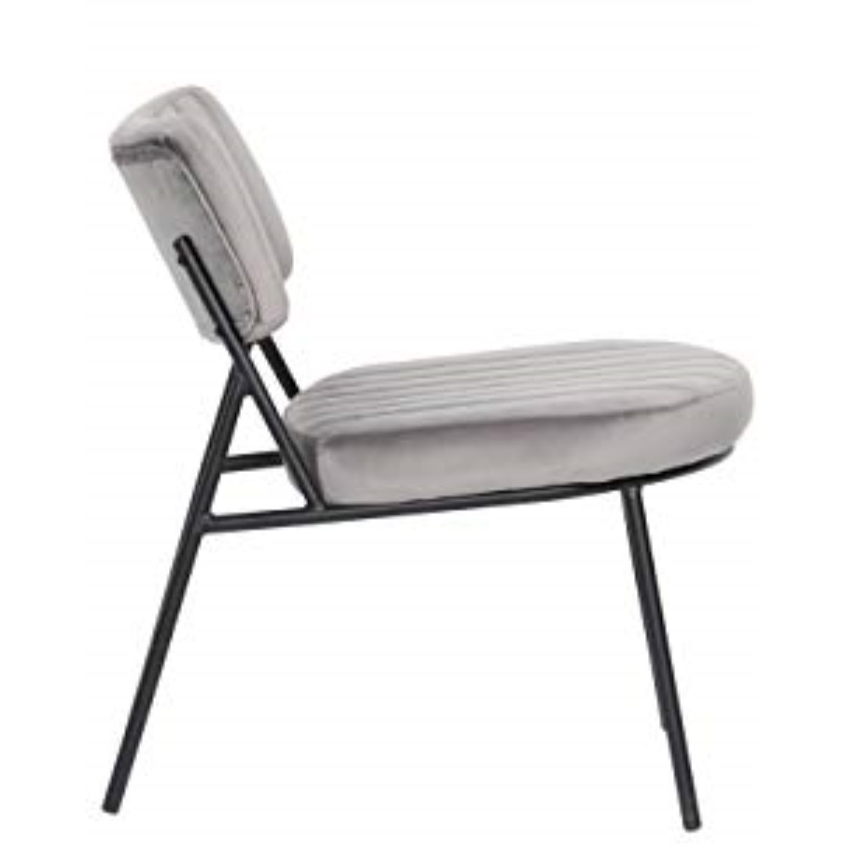 LeisureMod Marilane Velvet Accent Chair With Metal Frame Set of 2