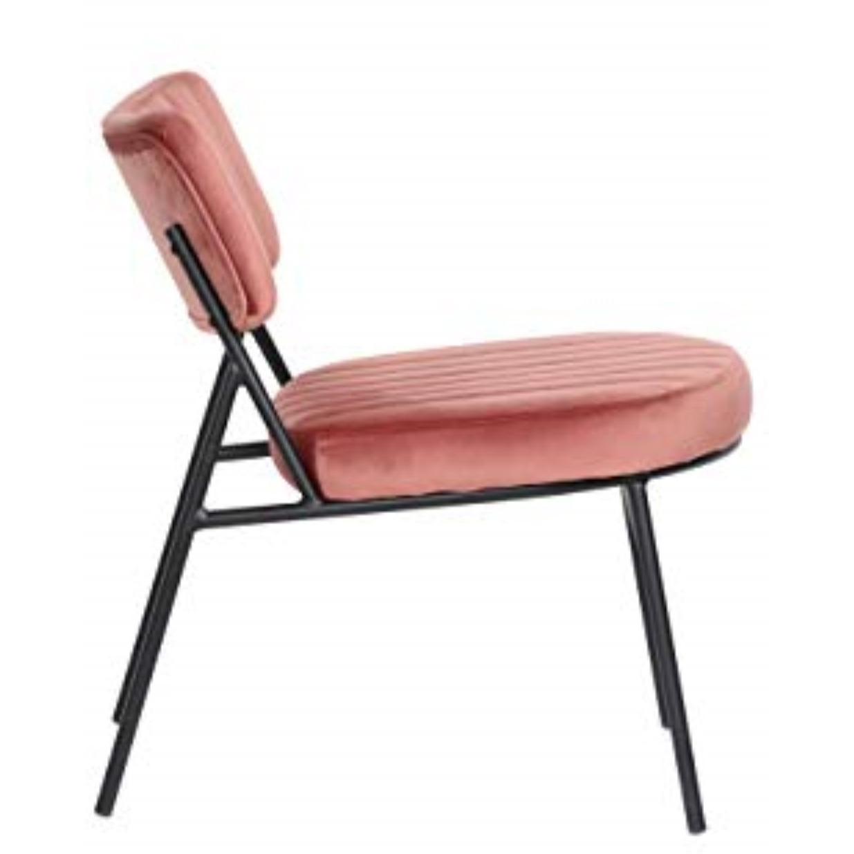 LeisureMod Marilane Velvet Accent Chair With Metal Frame Set of 2