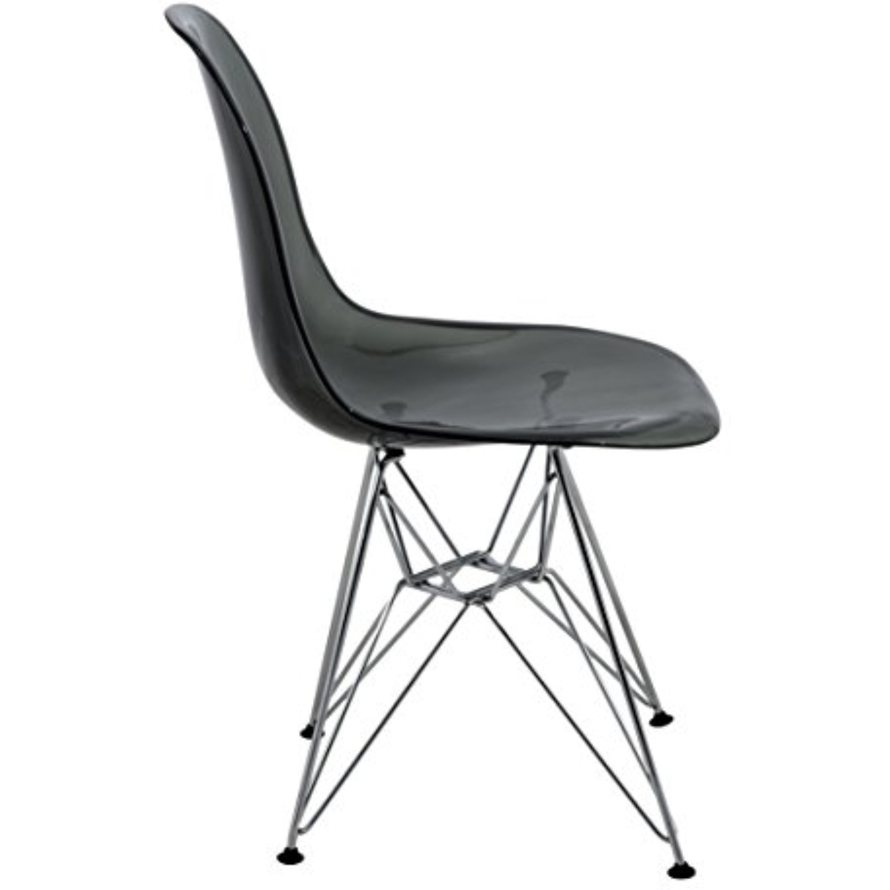 LeisureMod Cresco Molded Eiffel Side Chair, Set of 4