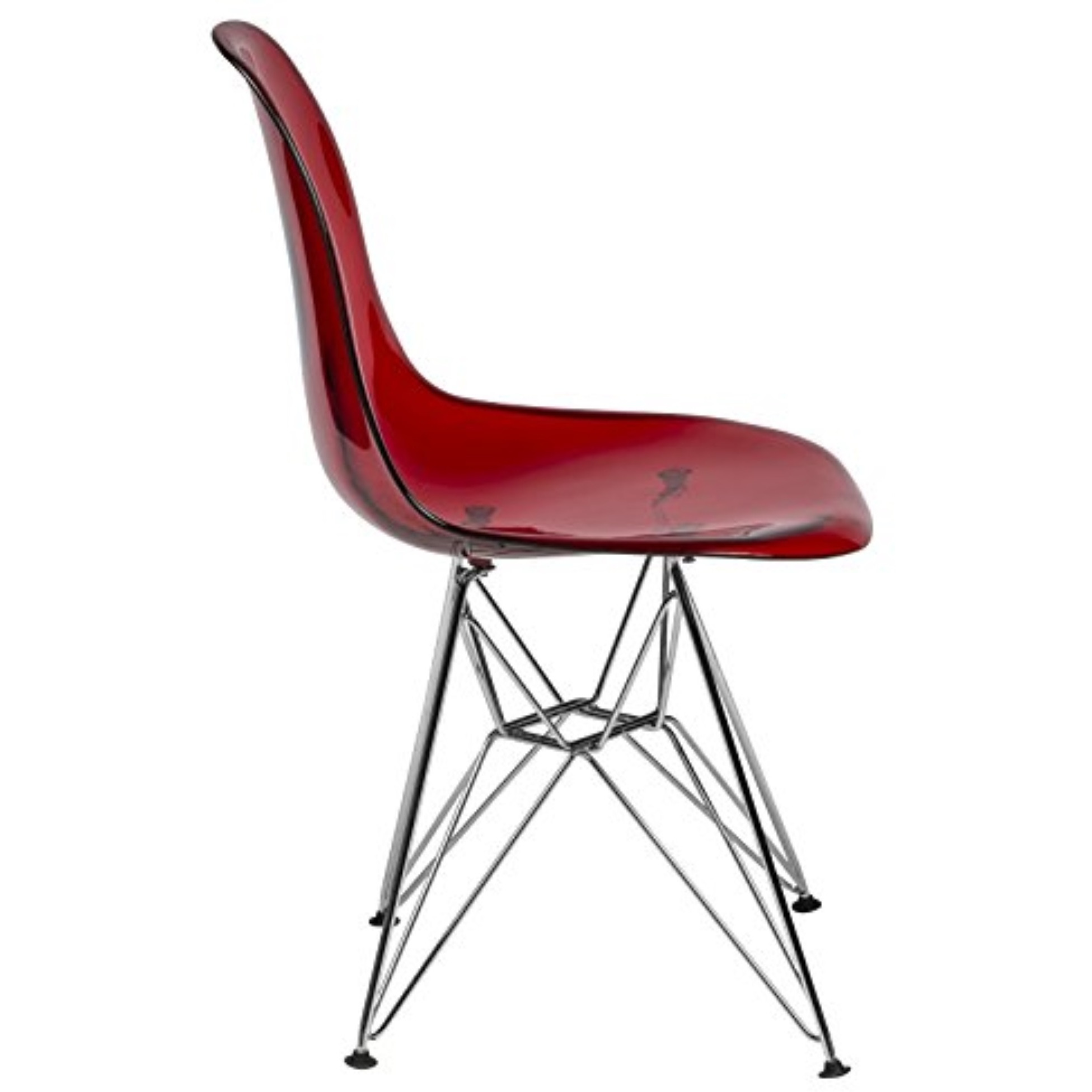 LeisureMod Cresco Molded Eiffel Side Chair, Set of 4