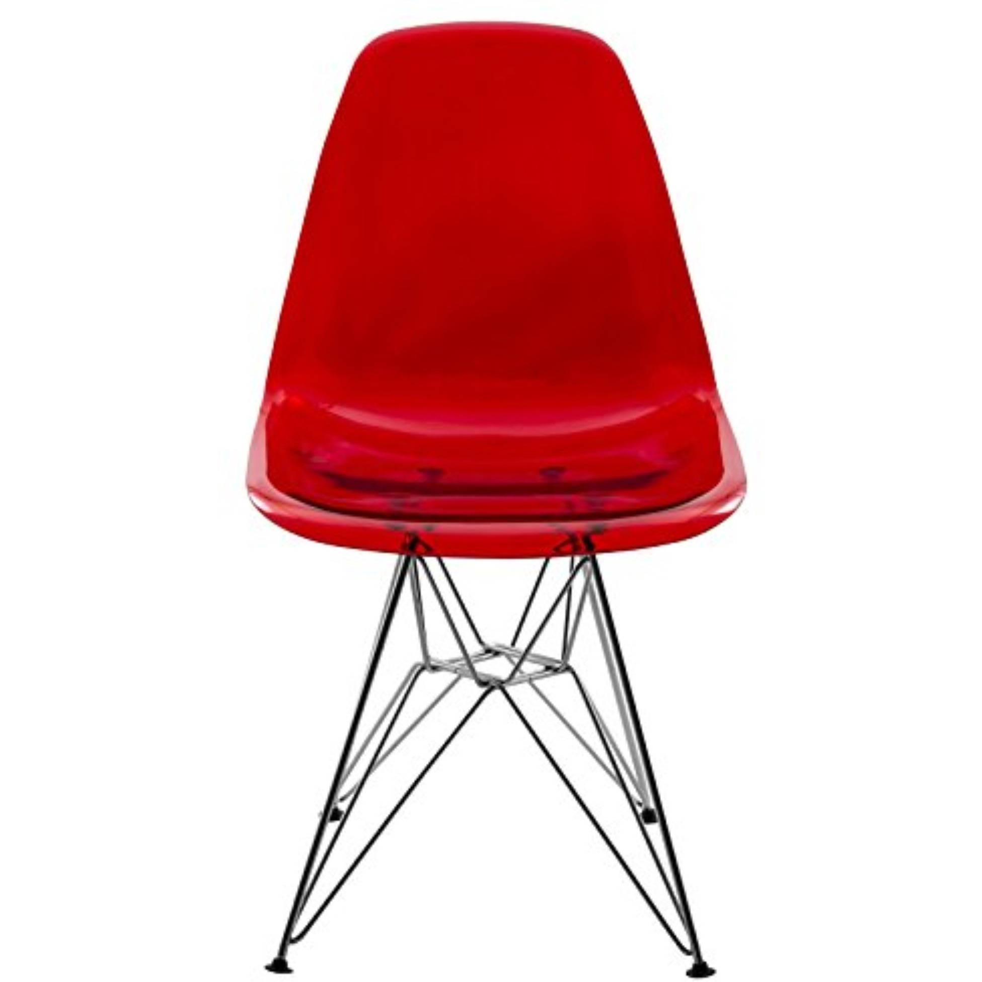 LeisureMod Cresco Molded Eiffel Side Chair, Set of 4