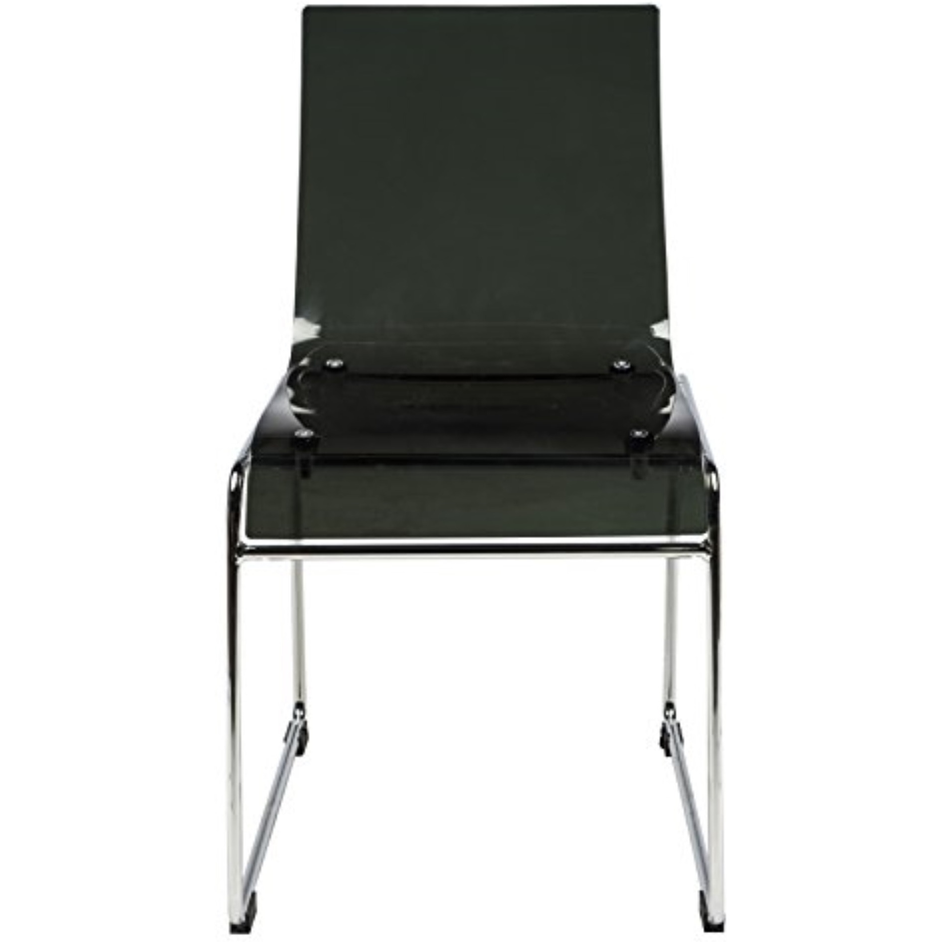 LeisureMod Lima Modern Acrylic Chair, Set of 2