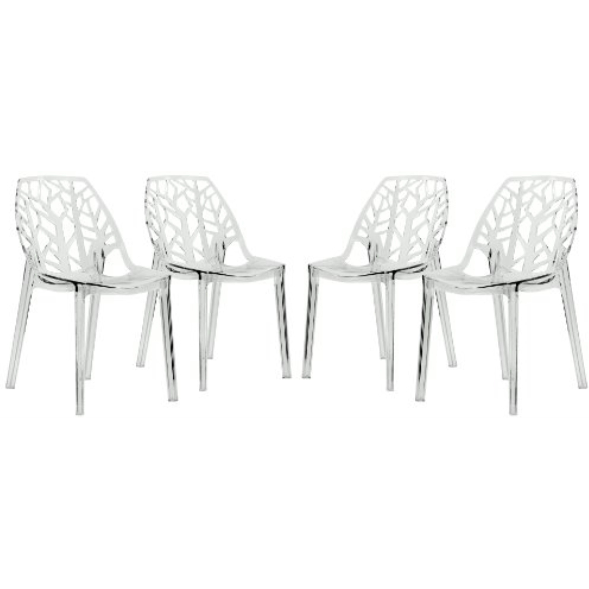 LeisureMod Modern Cornelia Dining Chair, Set of 4