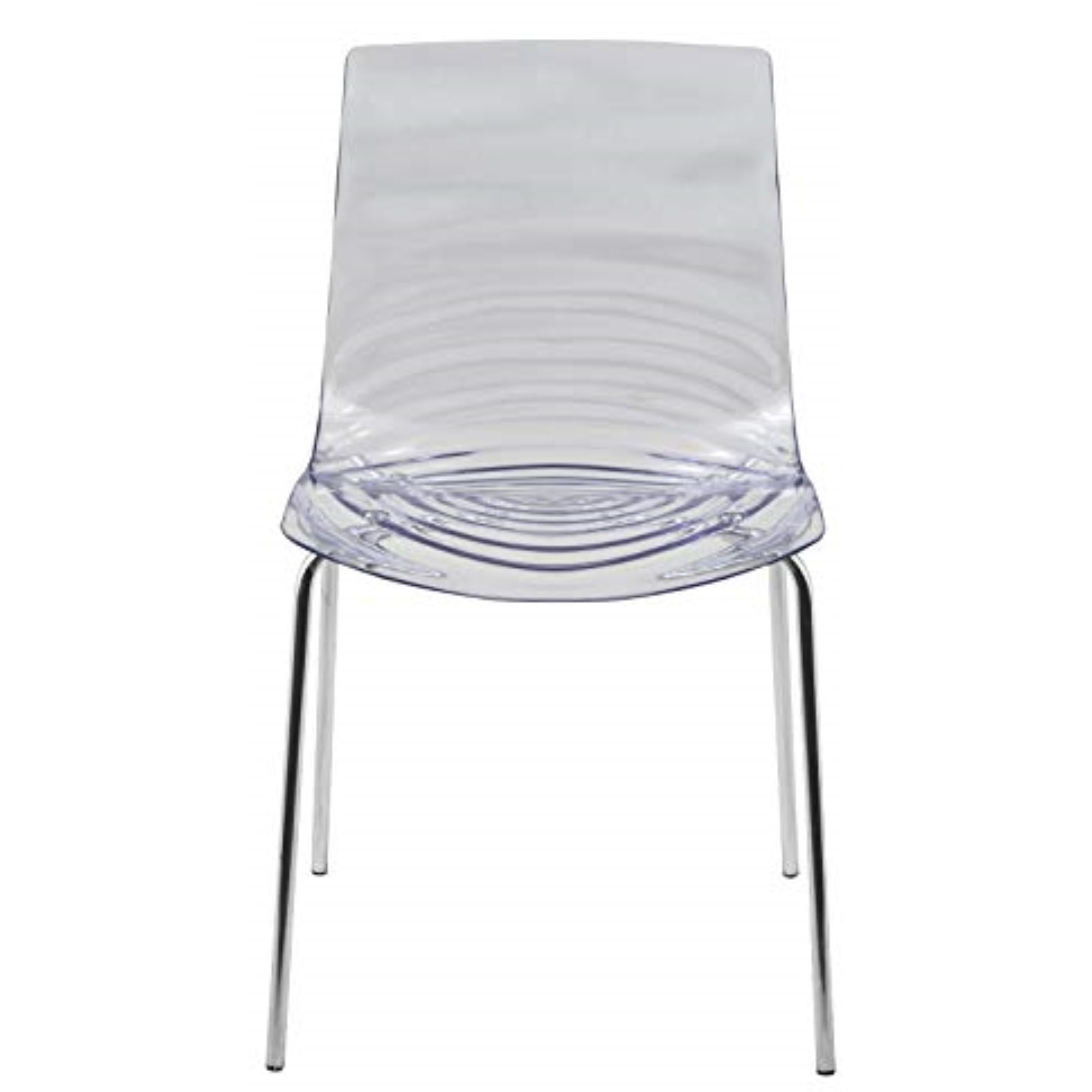 LeisureMod Astor Water Ripple Design Dining Chair Set of 2