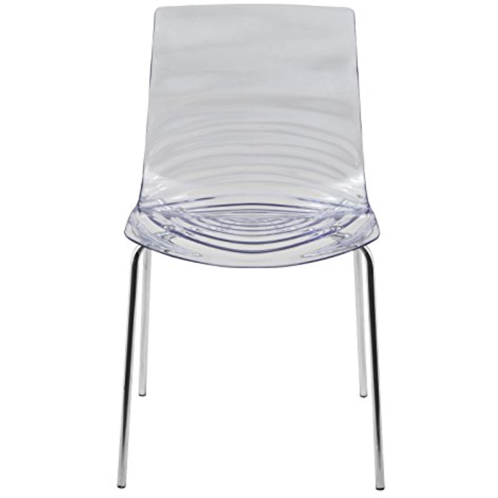 LeisureMod Astor Water Ripple Design Dining Chair Set of 4