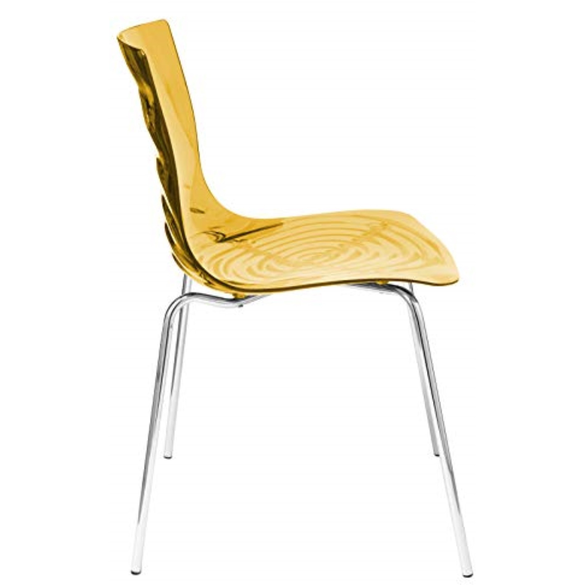 LeisureMod Astor Water Ripple Design Dining Chair