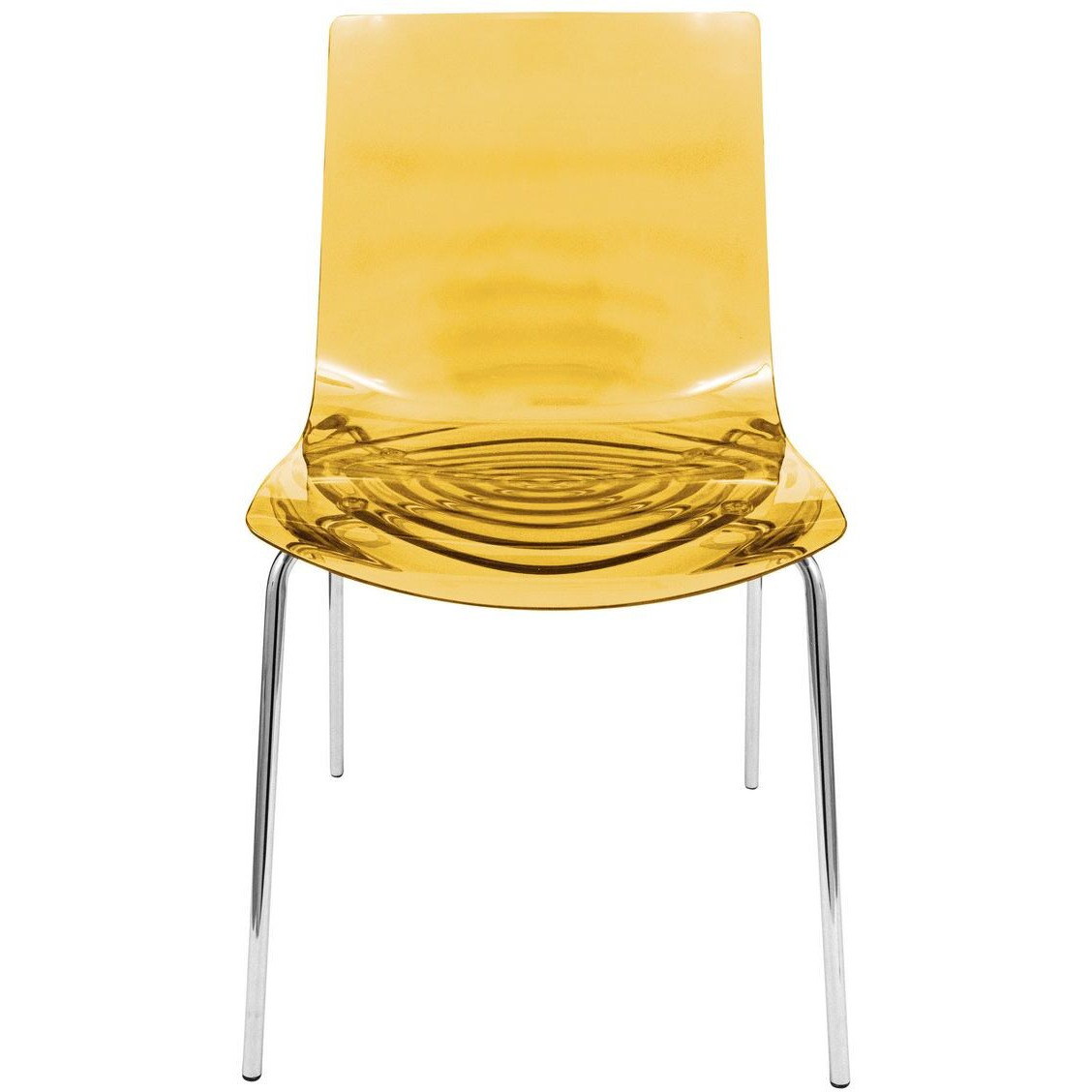 LeisureMod Astor Water Ripple Design Dining Chair Set of 4