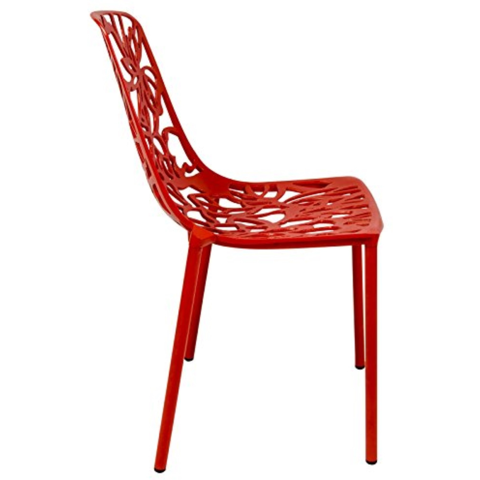 LeisureMod Modern Devon Aluminum Chair, Set of 2
