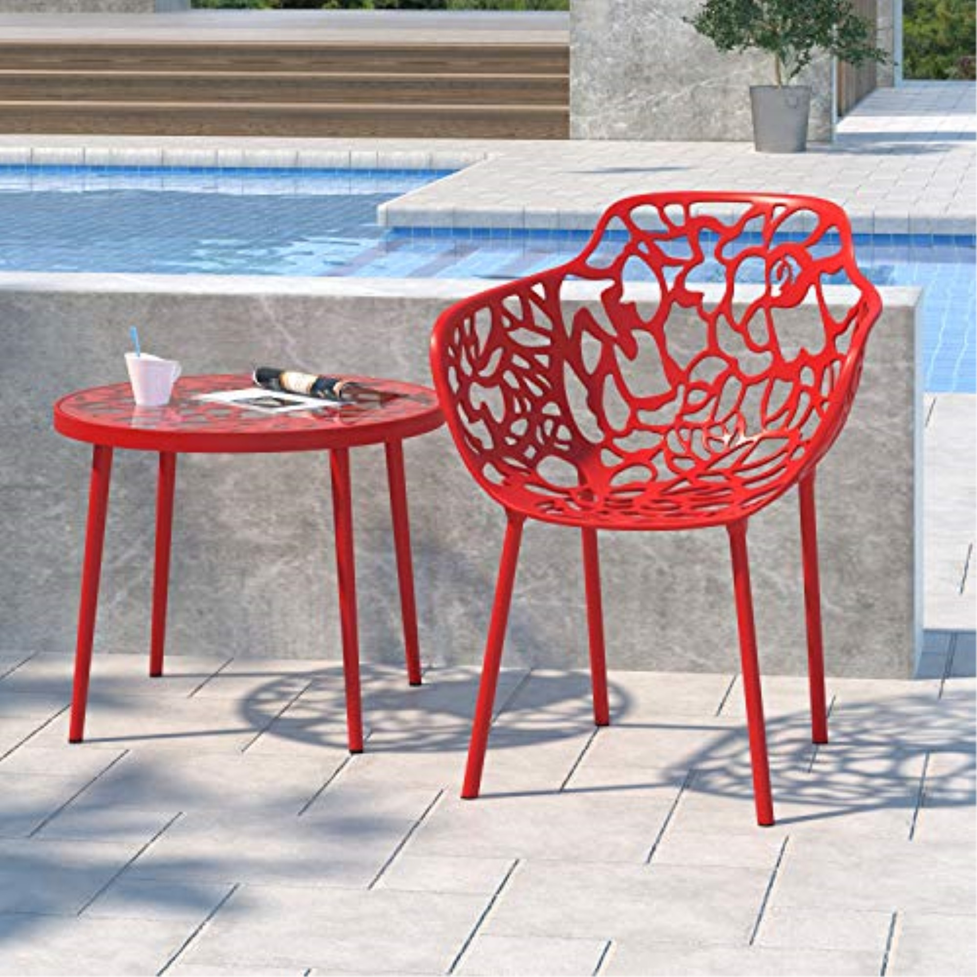LeisureMod Modern Devon Aluminum Chair
