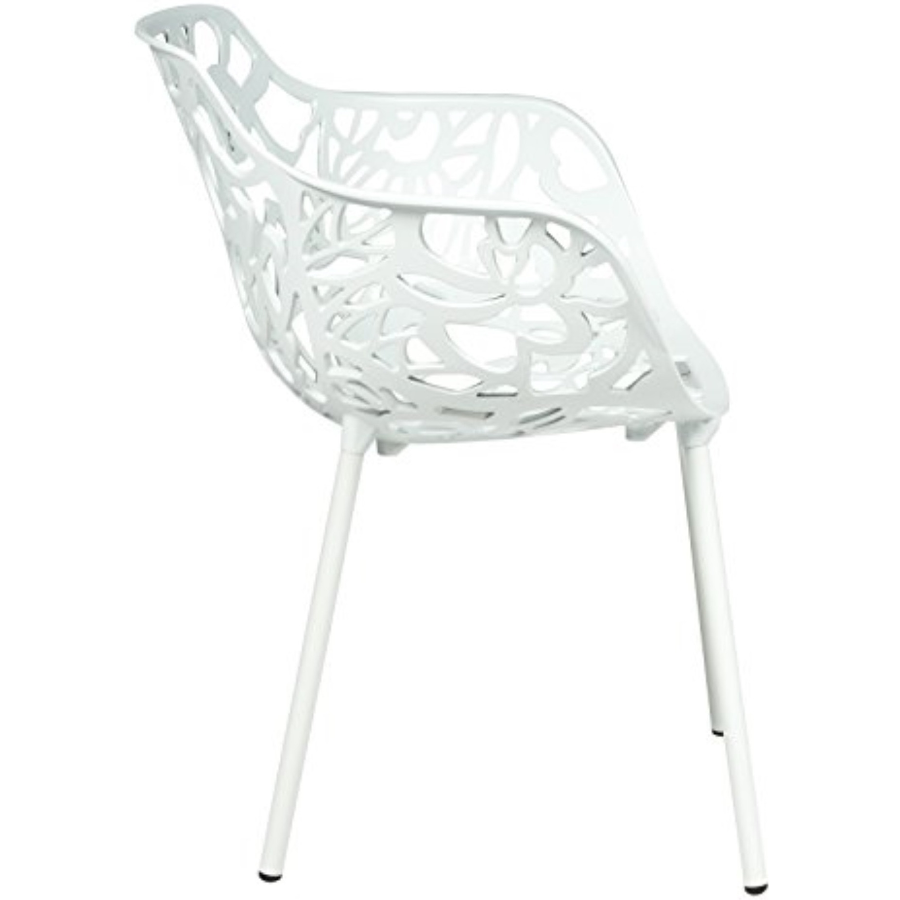 LeisureMod Modern Devon Aluminum Chair, Set of 2