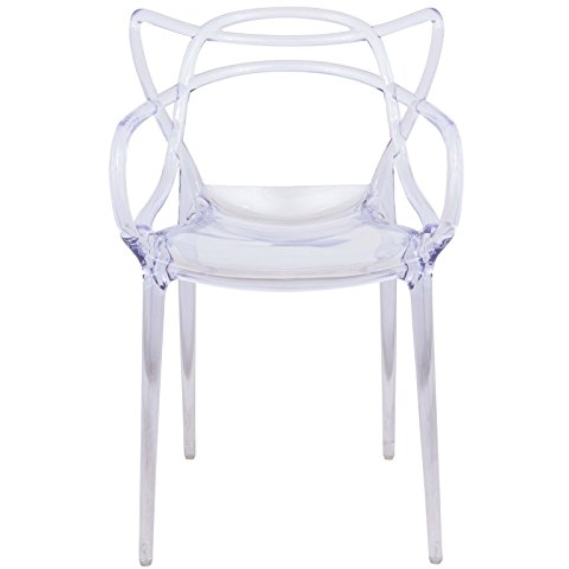 LeisureMod Milan Modern Wire Design Chair, Set of 2