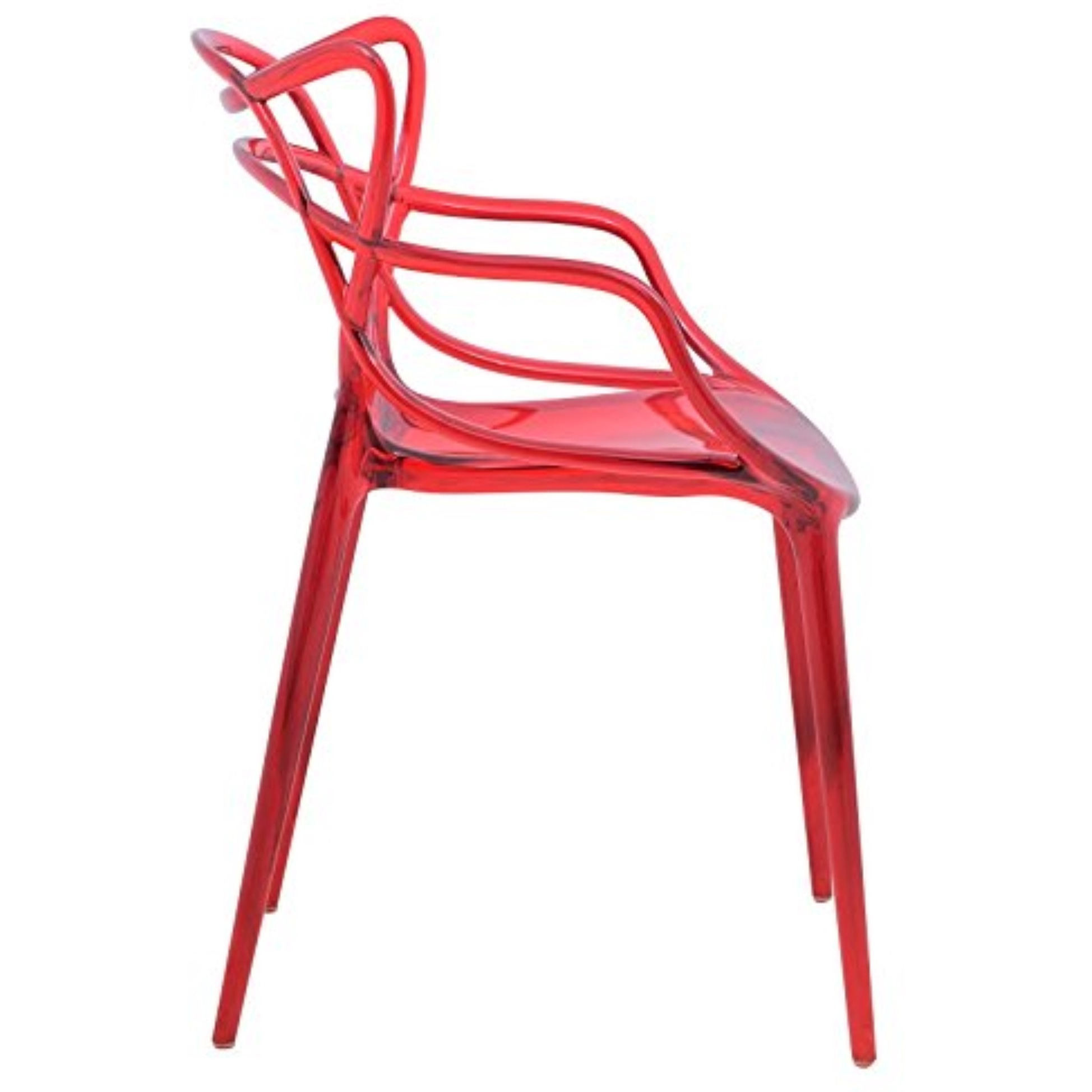 LeisureMod Milan Modern Wire Design Chair, Set of 2