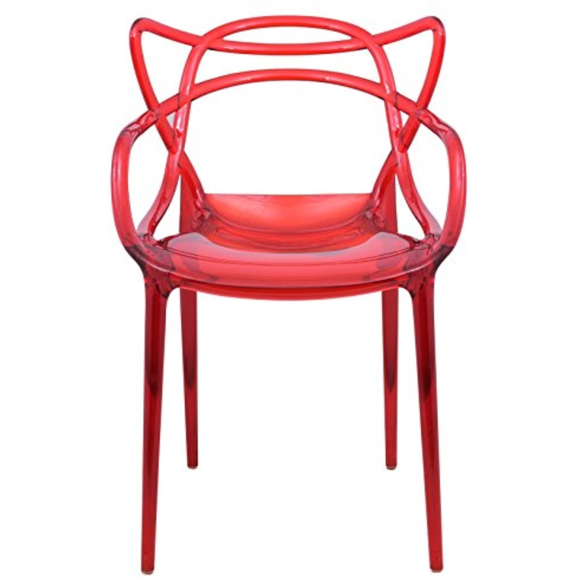 LeisureMod Milan Modern Wire Design Chair, Set of 2