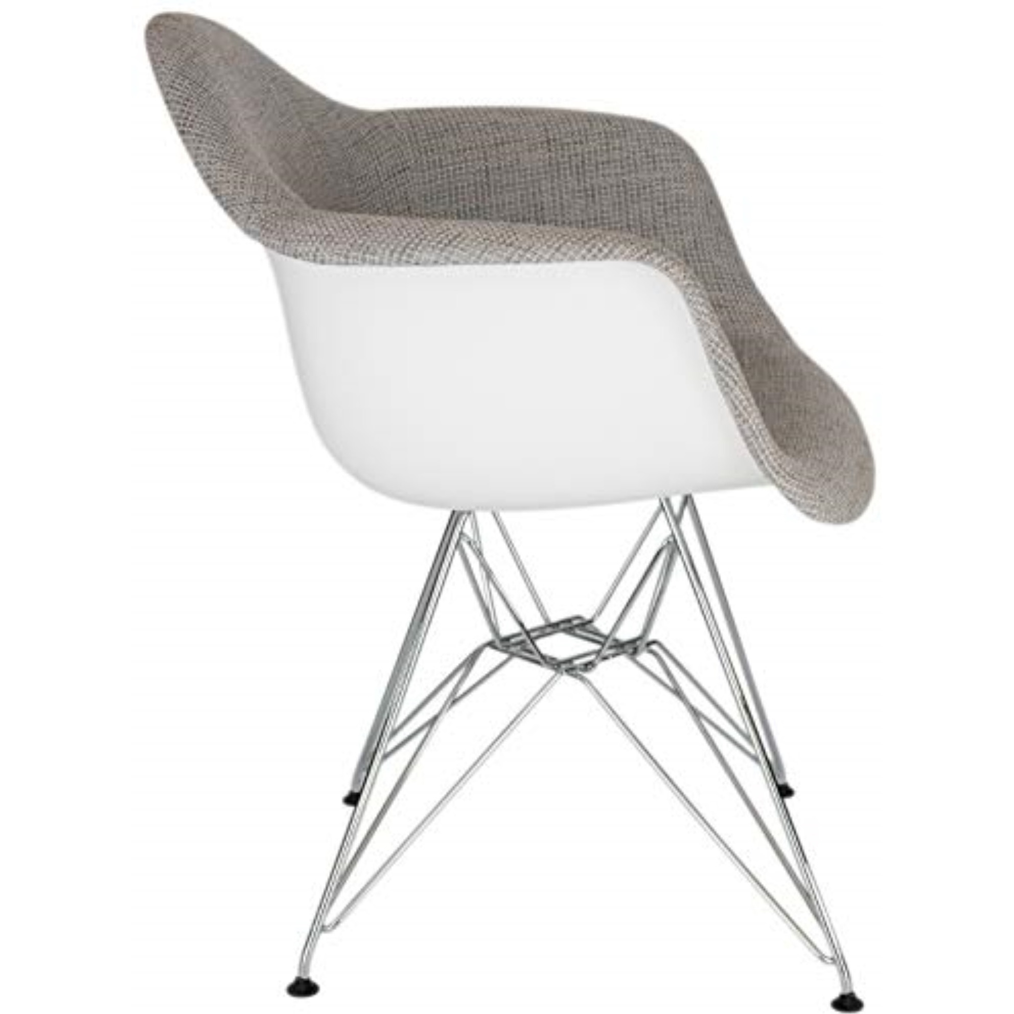 LeisureMod Willow Fabric Eiffel Accent Chair, Set of 2
