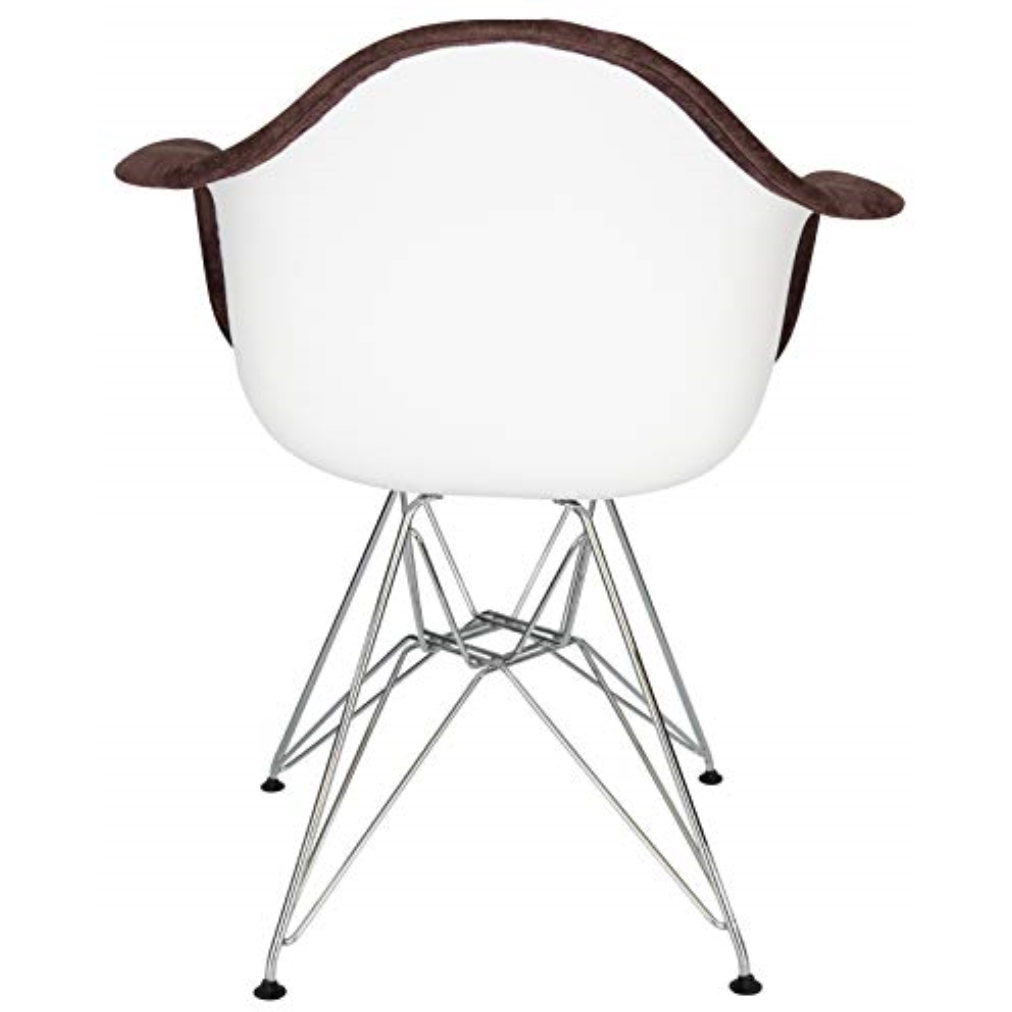 LeisureMod Willow Velvet Eiffel Metal Base Accent Chair Set of 4