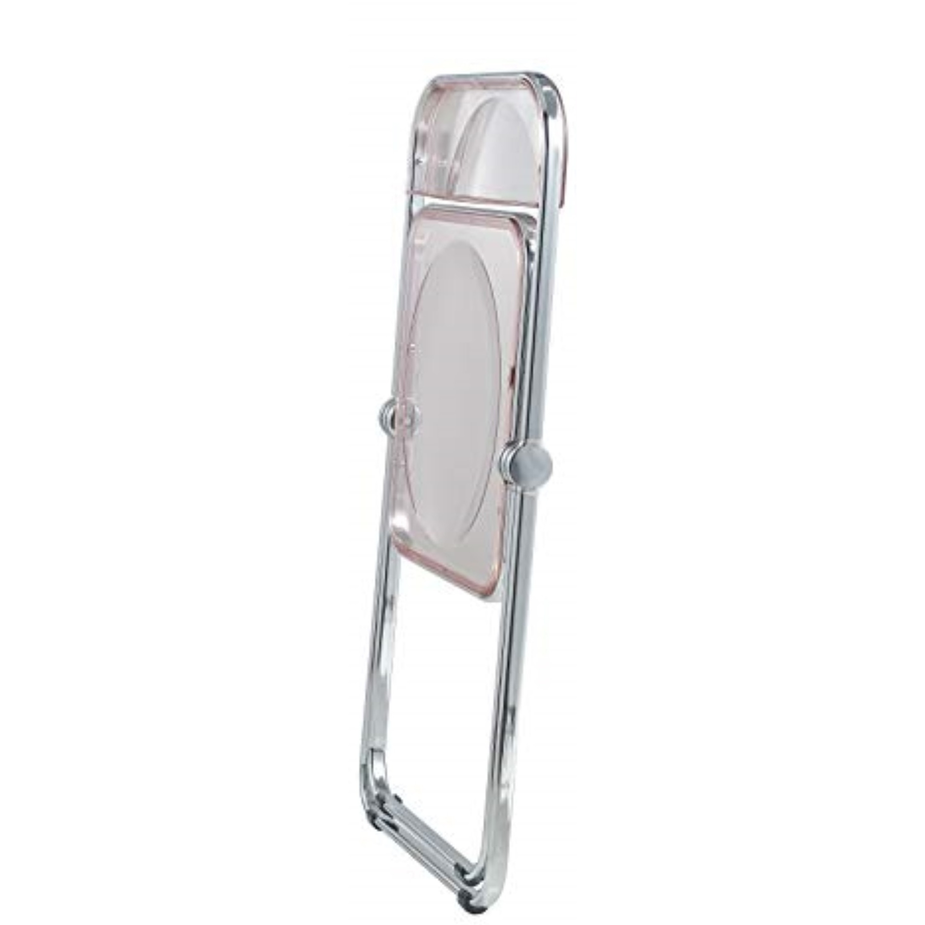 LeisureMod Lawrence Acrylic Folding Chair With Metal Frame, Set of 4