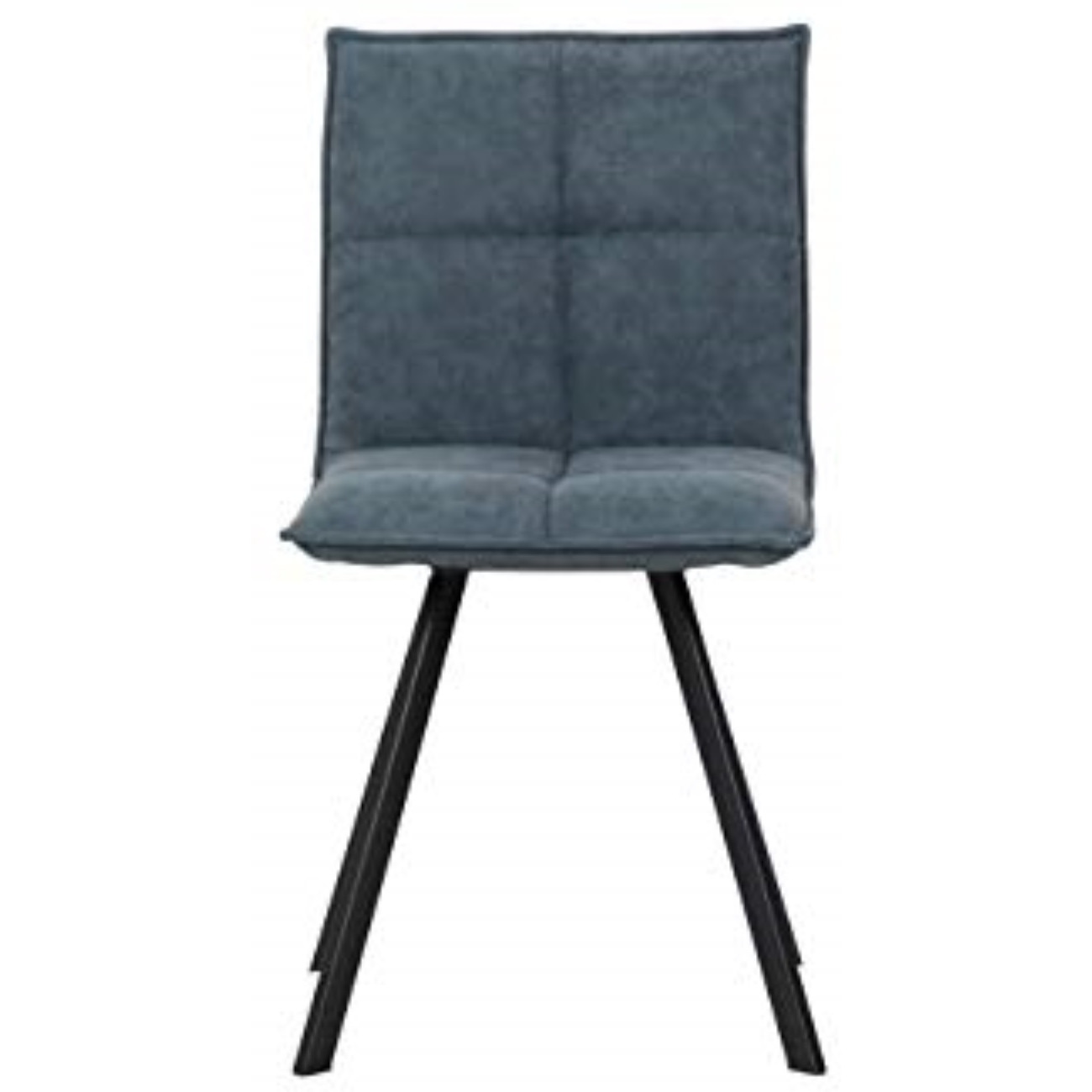 LeisureMod Wesley Modern Leather Dining Chair With Metal Legs Set of 4