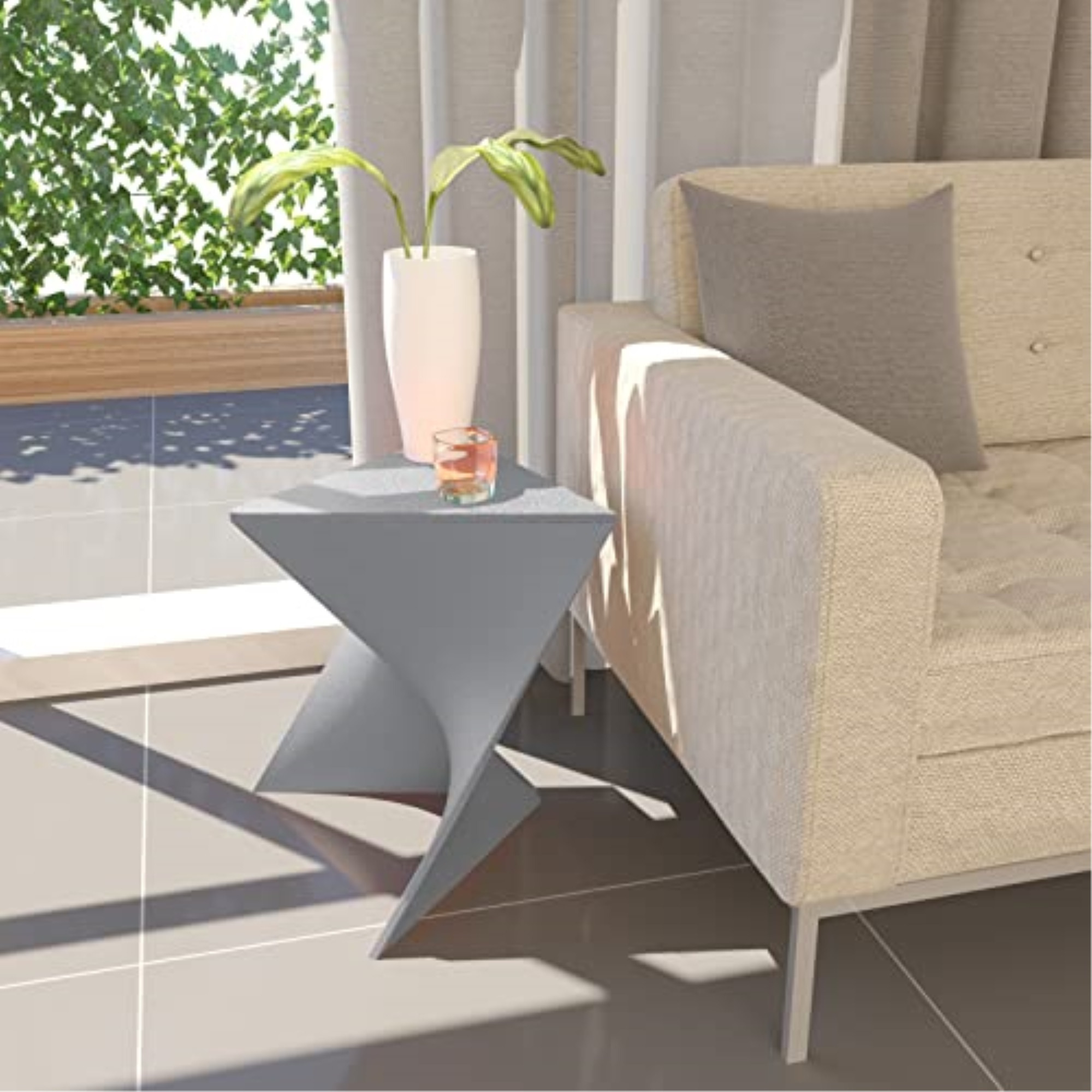 LeisureMod Randolph Modern Side Table