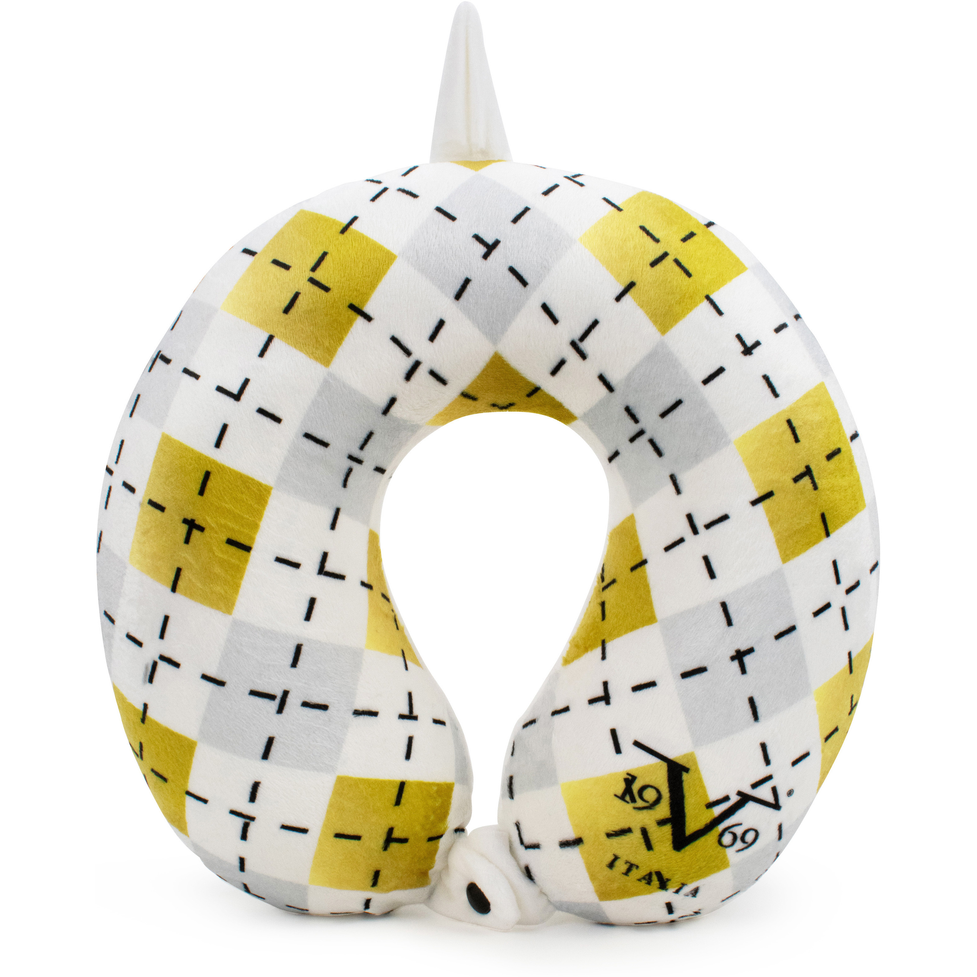 19V69 ITALIA Slumber Memory Foam Travel Neck Pillow (Argyle)