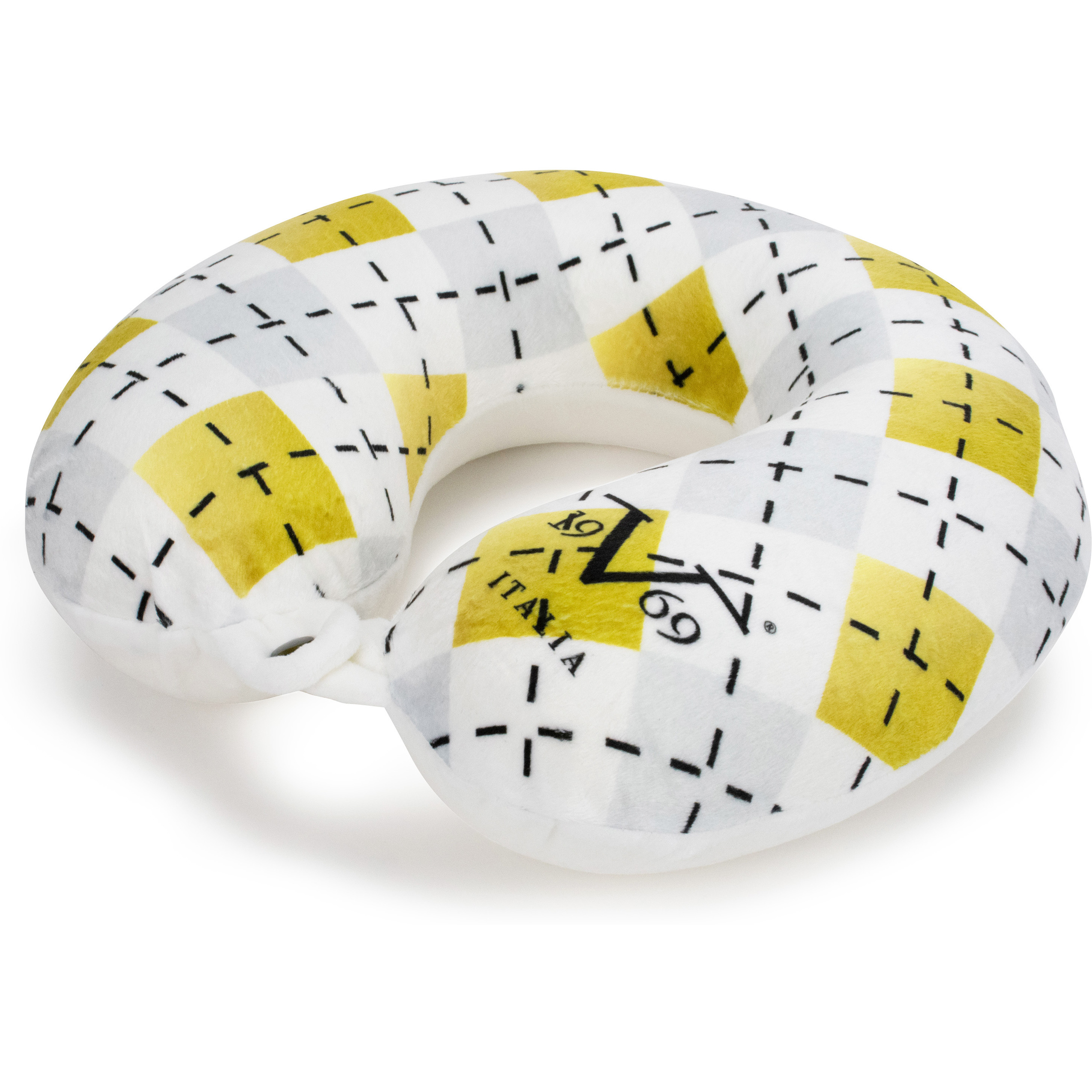 19V69 ITALIA Slumber Memory Foam Travel Neck Pillow (Argyle)