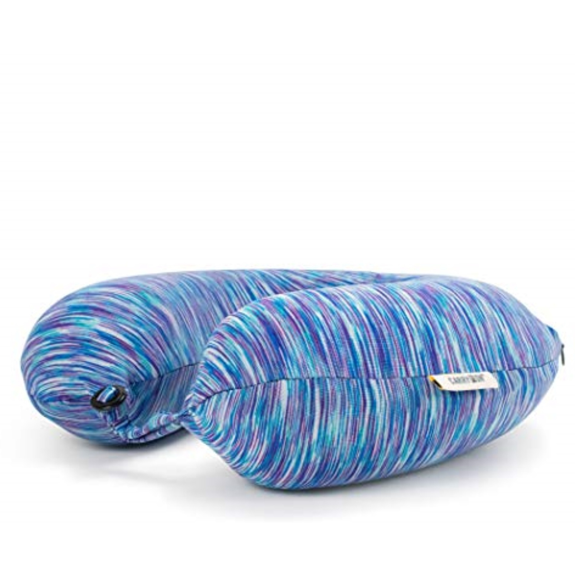 19V69 ITALIA Space Dye Memory Foam Travel Pillow/Neck Pillow (Teal/White)