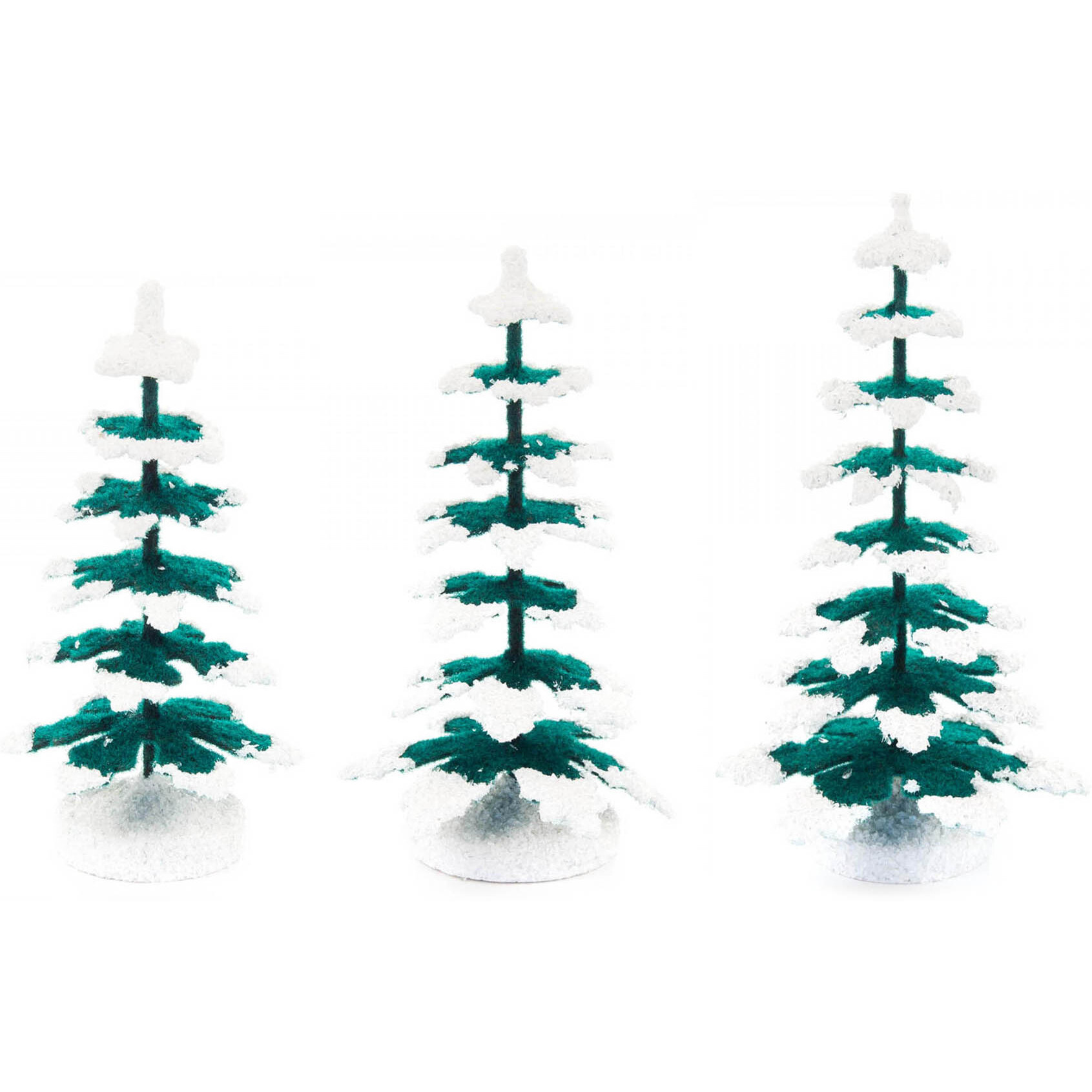 256-03-1 - Dregeno Winter Trees - Small Assortment of 3 (8cm, 9cm and 11cm) WINTER TREES SMALL SET3