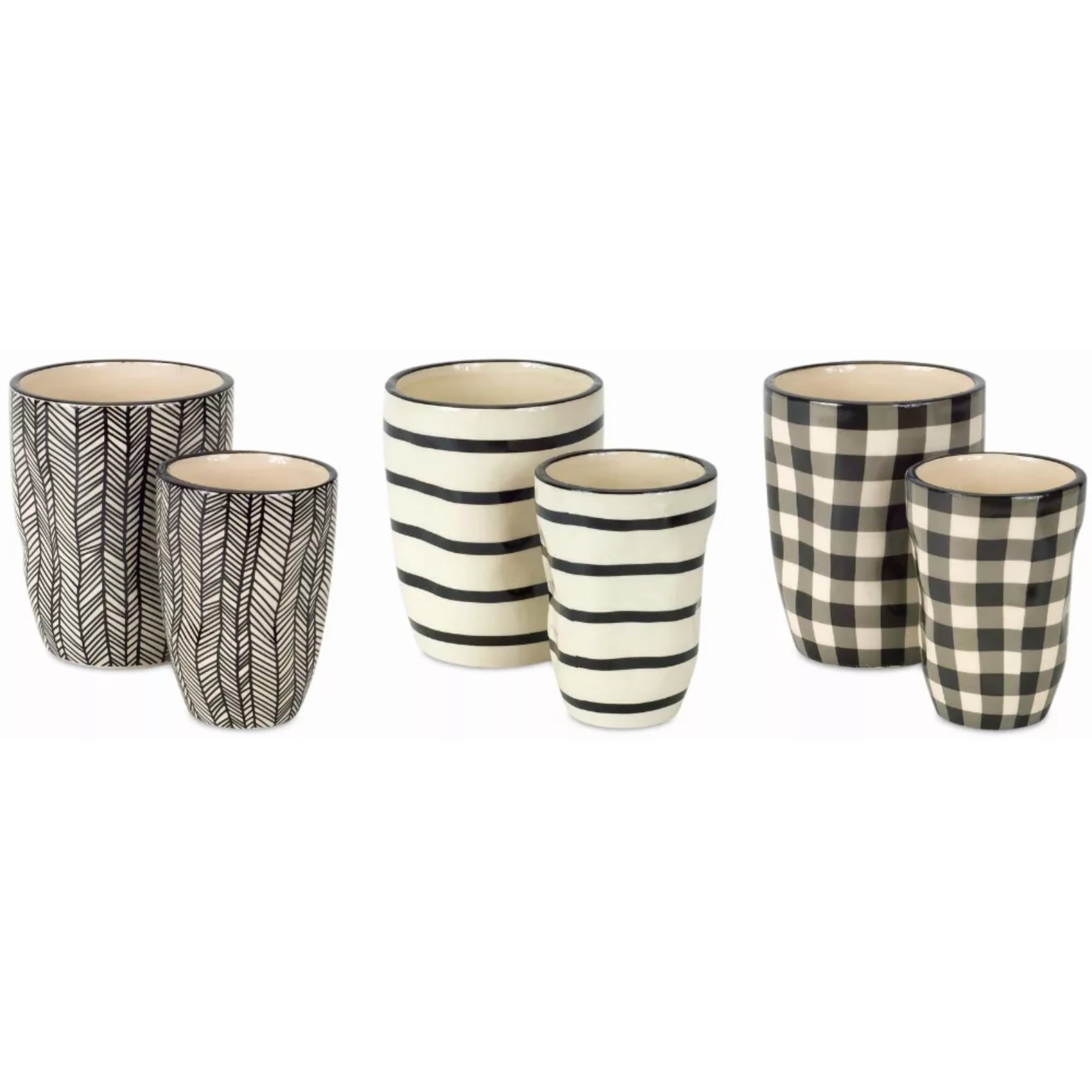 Pot (Set of 6) 2.75&quotD x 4.25&quotH, 3.75&quotD x 5&quotH Dolomite