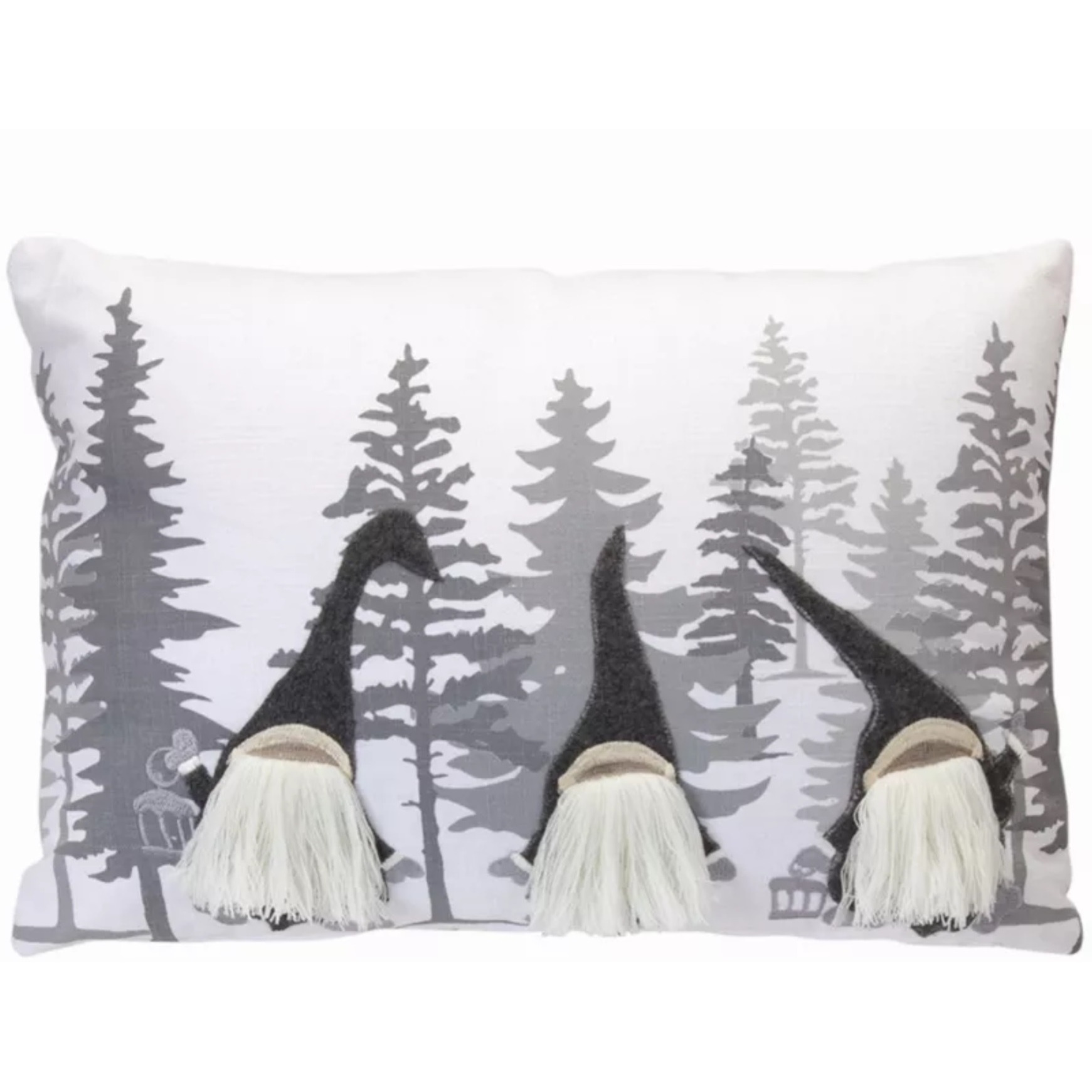 Gnome Pillow 18&quotL x 12&quotH Polyester/Linen