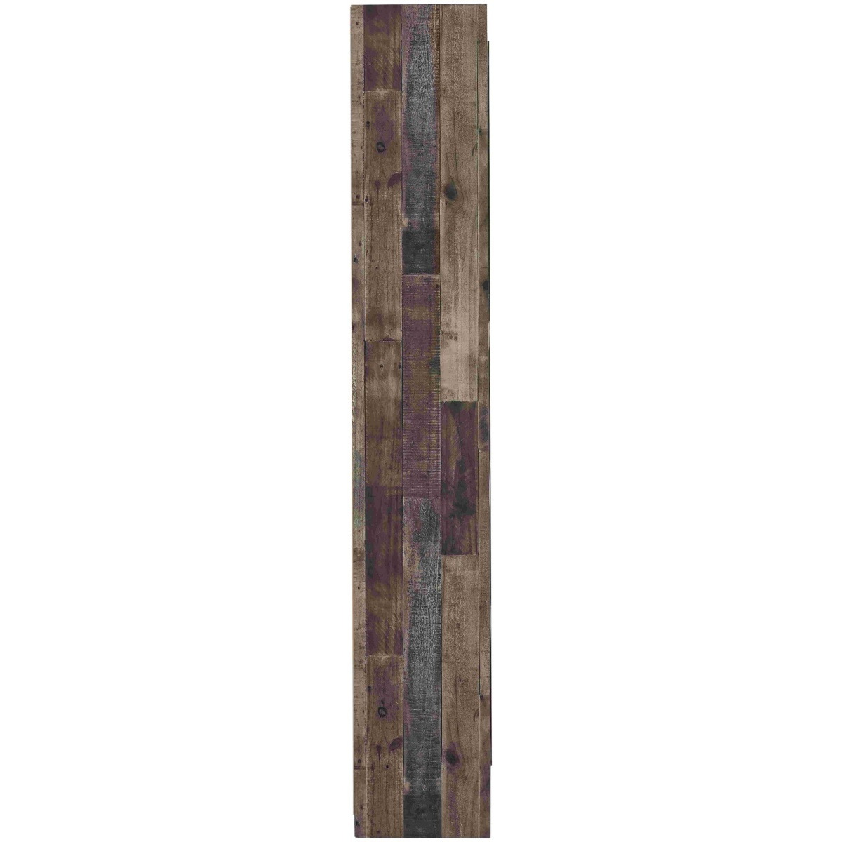Pier with 5 Open Compartments and Plank Style, Rustic Brown