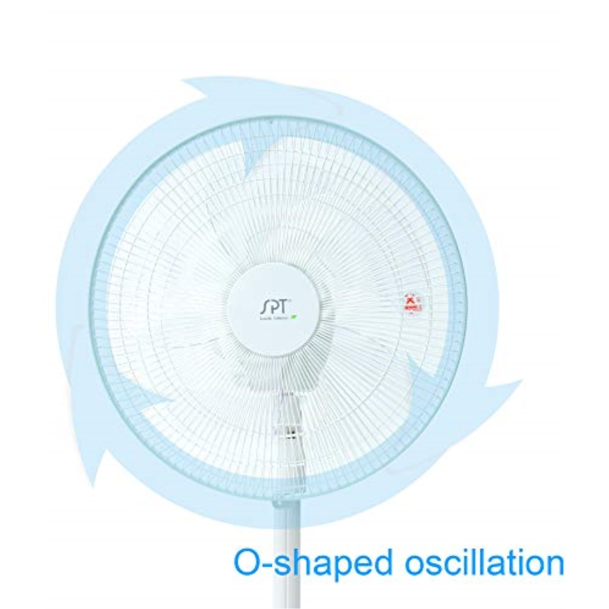 16 Horizontal 8 Oscillating Standing Fan
