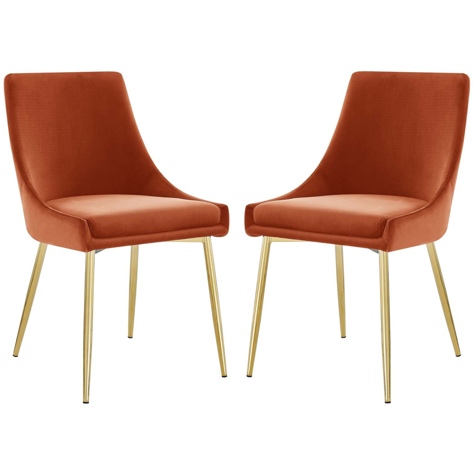 Viscount Performance Velvet Dining Chairs - Set of 2