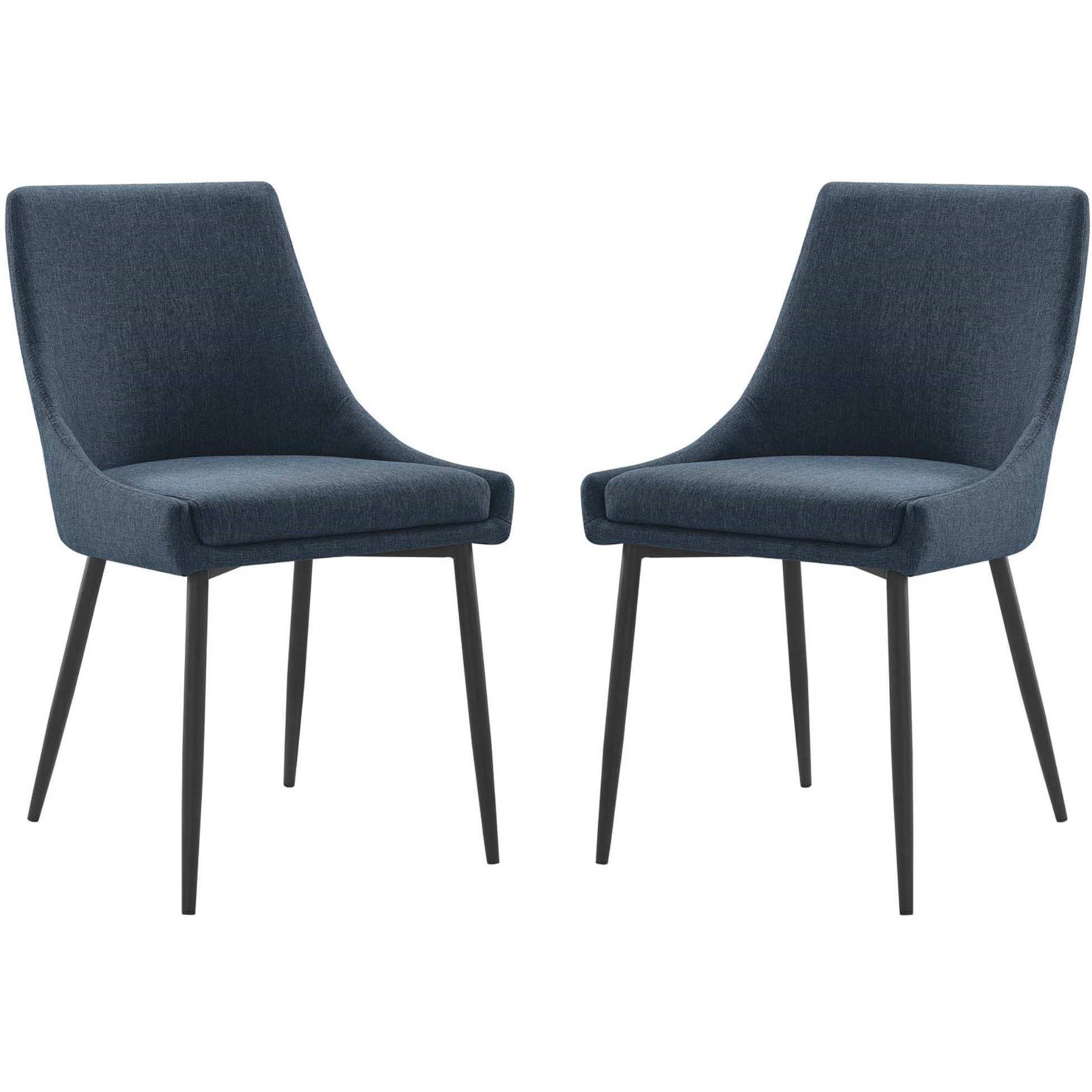 Viscount Upholstered Fabric Dining Chairs - Set of 2