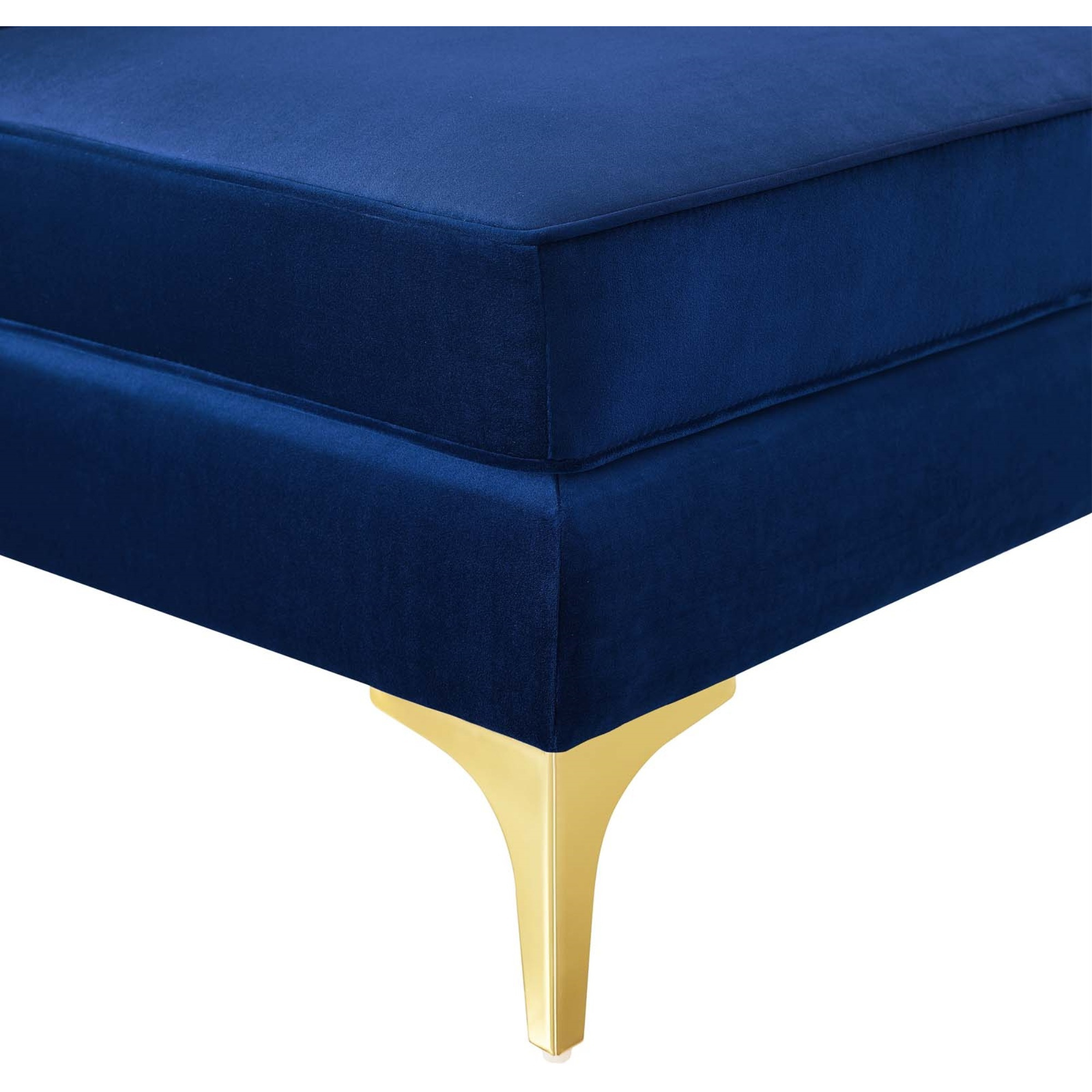 Triumph Channel Tufted Performance Velvet Sectional Sofa Corner Chair