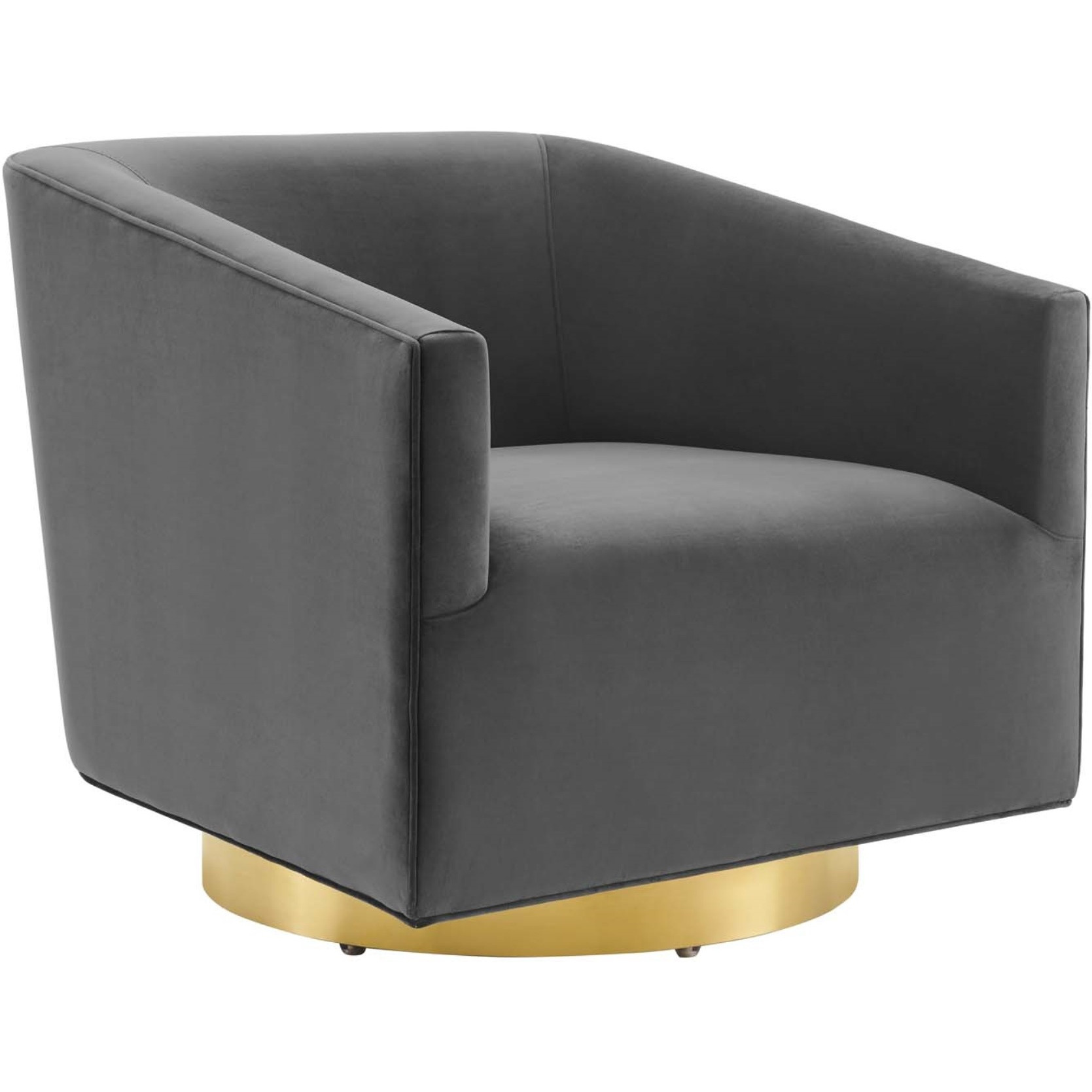 Twist Accent Lounge Performance Velvet Swivel Chair