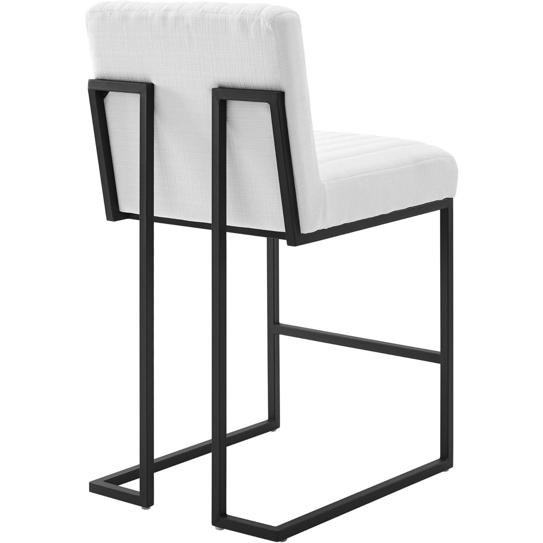 Indulge Channel Tufted Fabric Counter Stool